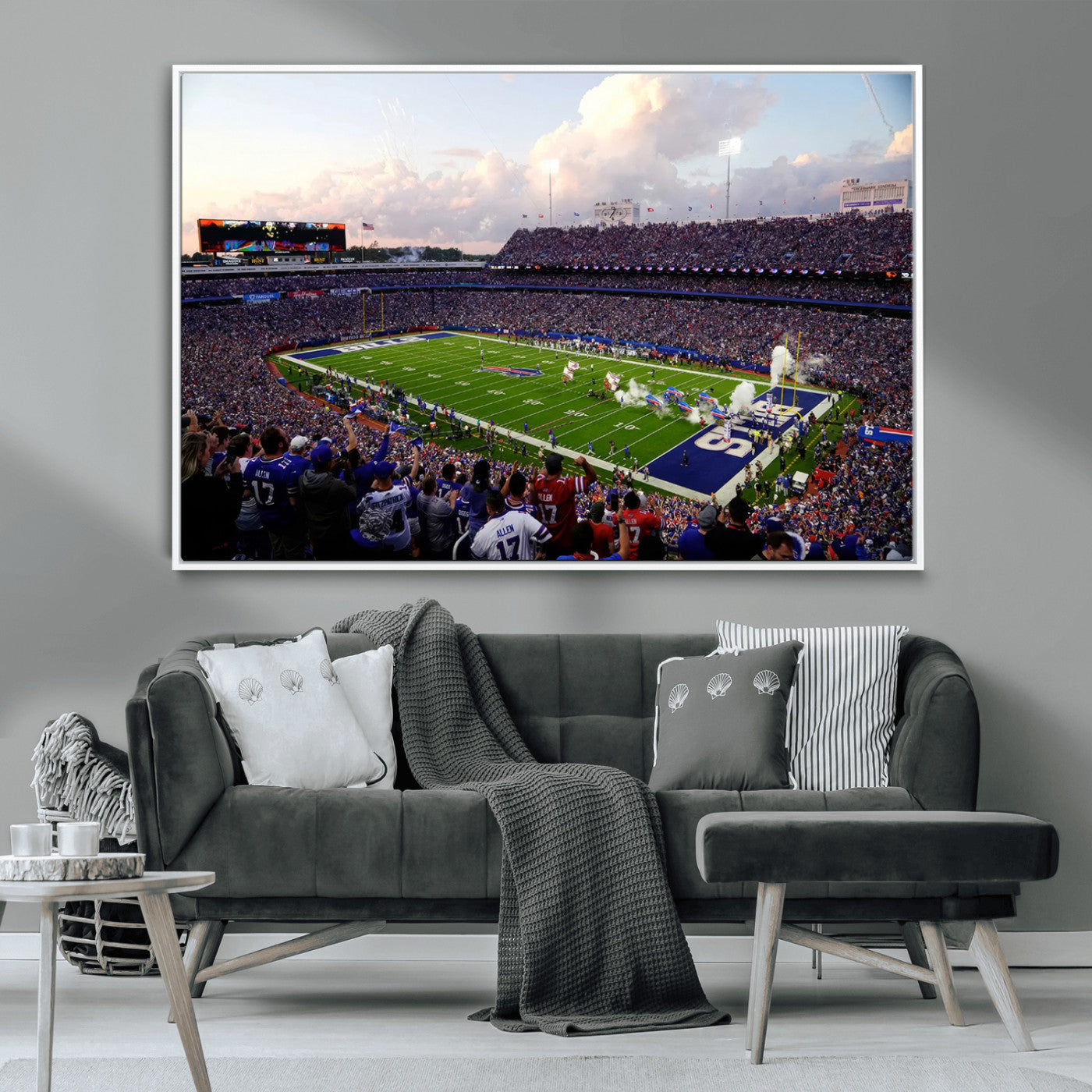 64066-MGV-CV-36X24-Buffalo Bills Football Team Print - Buffalo Highmark Stadium Wall Art Canvas Print