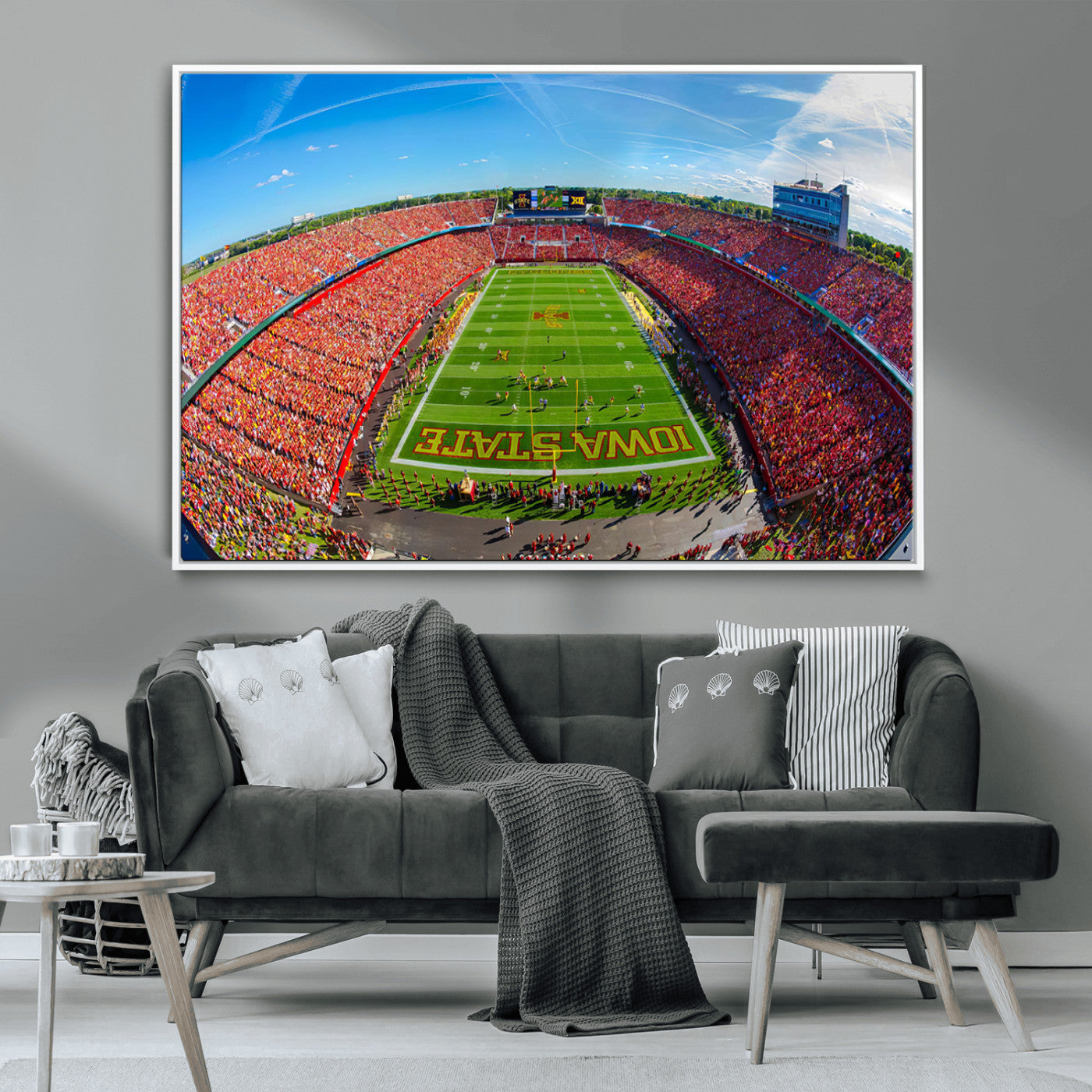 -Iowa State University Cyclones Football Team Print - Ames Jack Trice Stadium Art Canvas Print