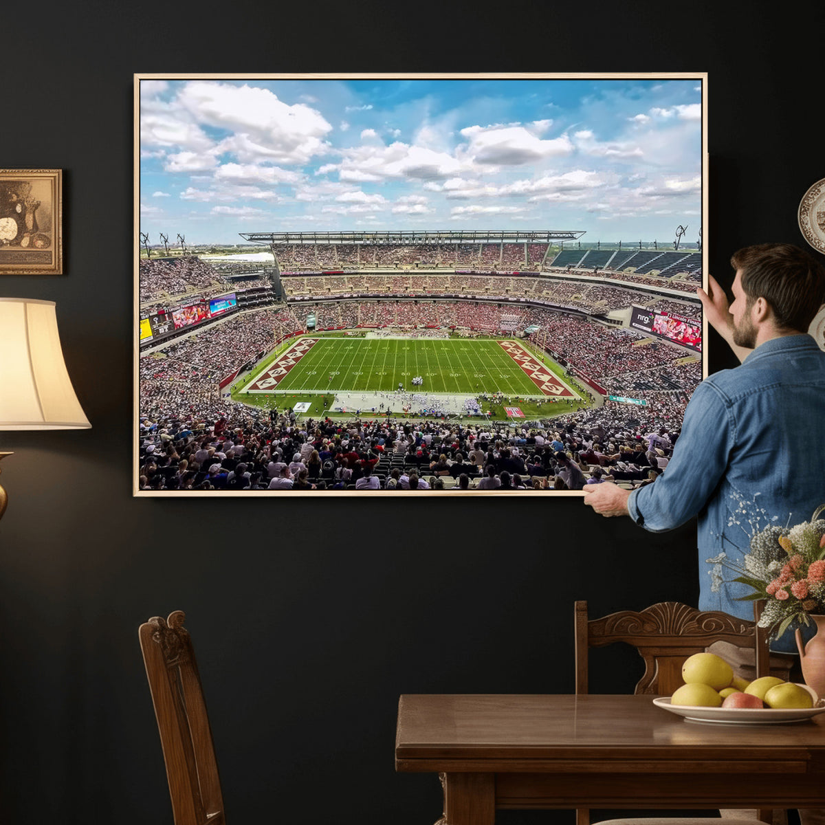 29243-PAN-FL-20X10 - The Temple University Owls Athletics Team Print - Philadelphia Lincoln Financial Field Stadium Wall