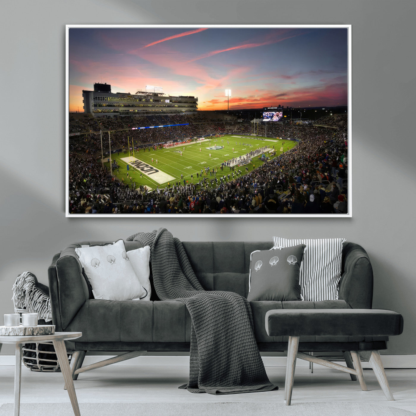 -The University of Connecticut UCONN Huskies Football Team Print - East Hartford Pratt & Whitney
