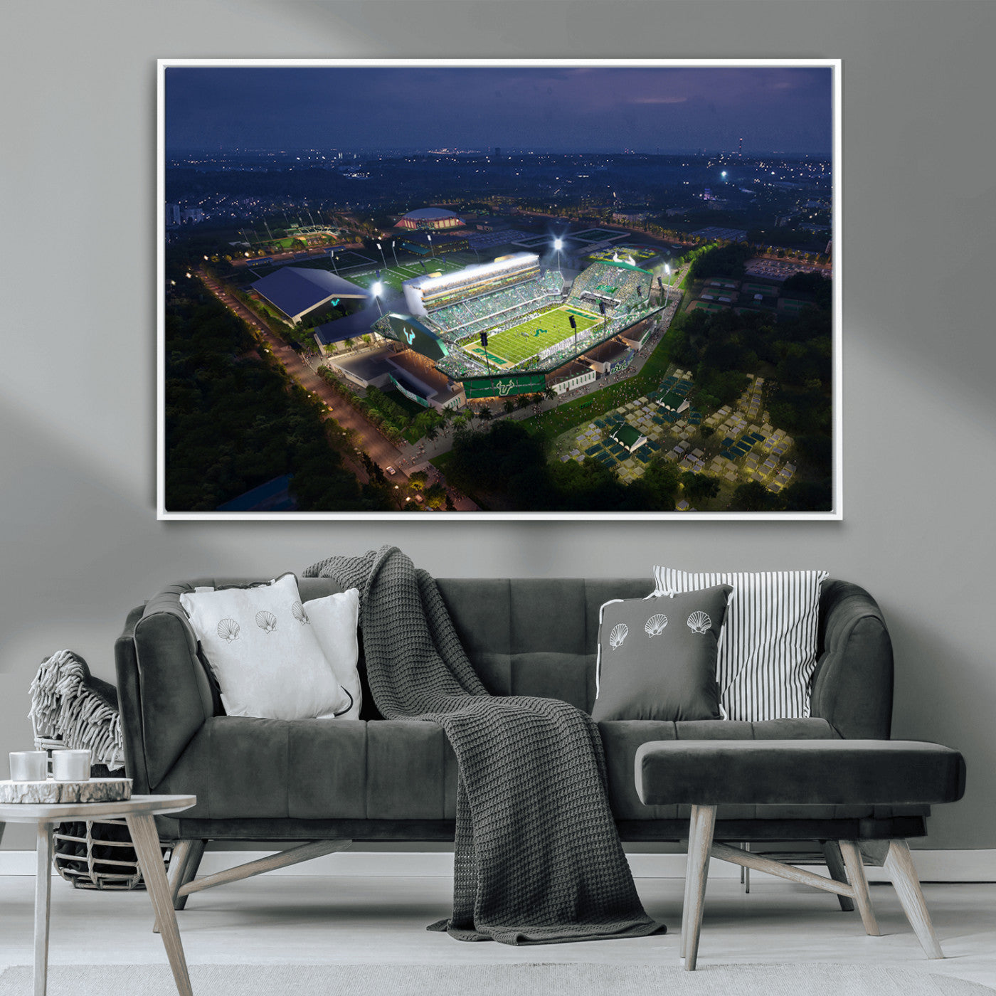 -The University of South Florida Bulls Football Team Print - Tampa USF Football Stadium Wall Art
