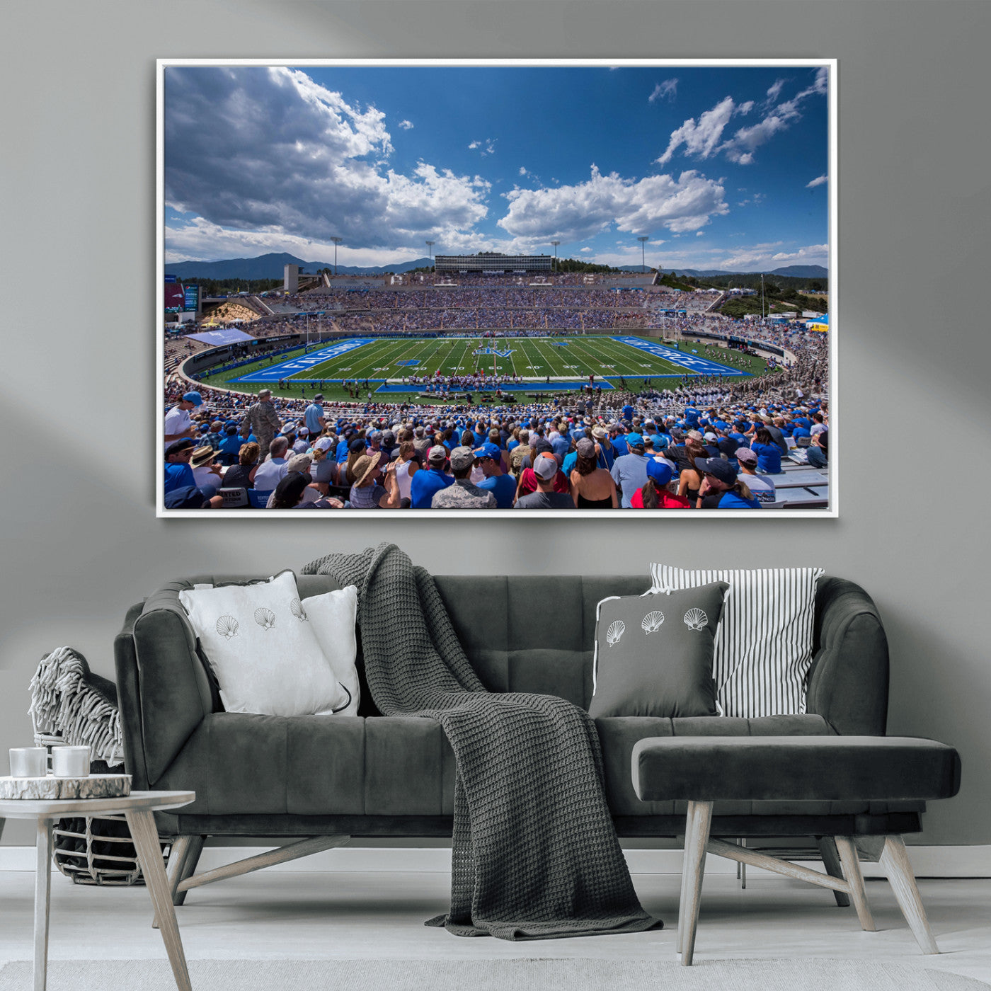 59281-MGV-CV-36X24-Air Force Falcons Football Team Print - Colorado Springs Falcon Stadium Wall Art Canvas Print