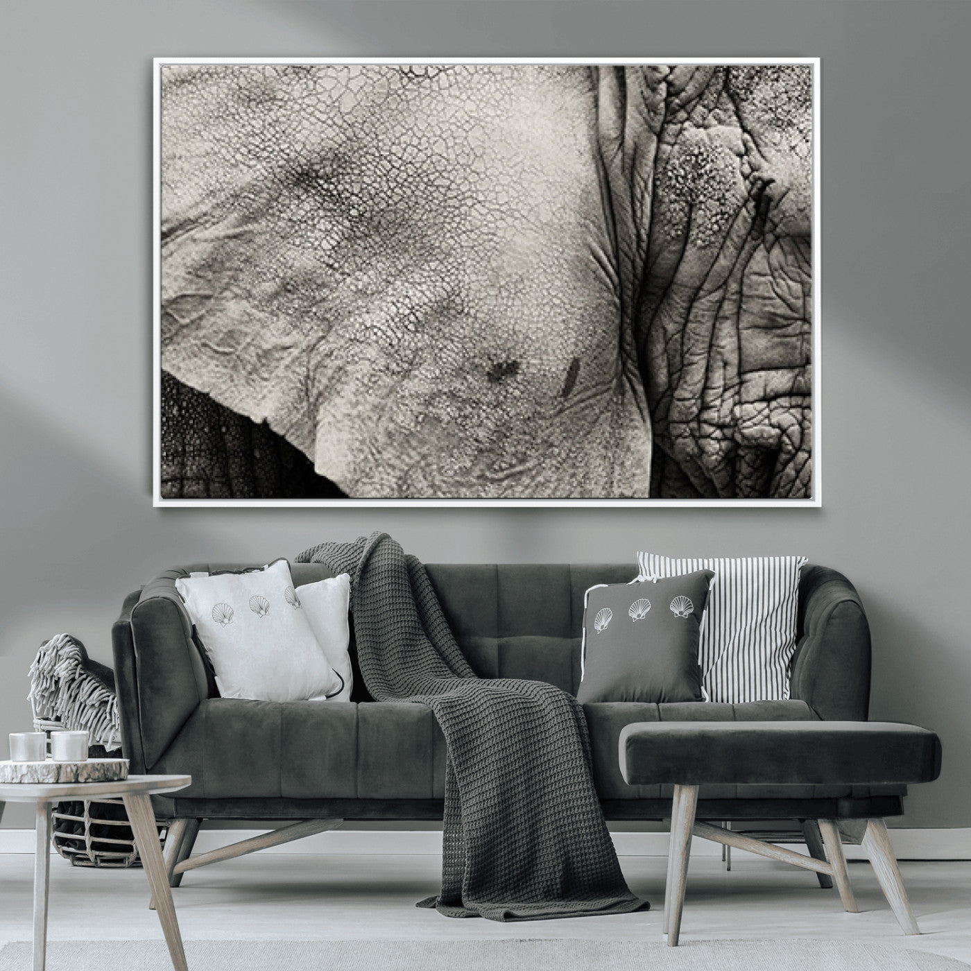 -Elephant Wall Art Canvas Print