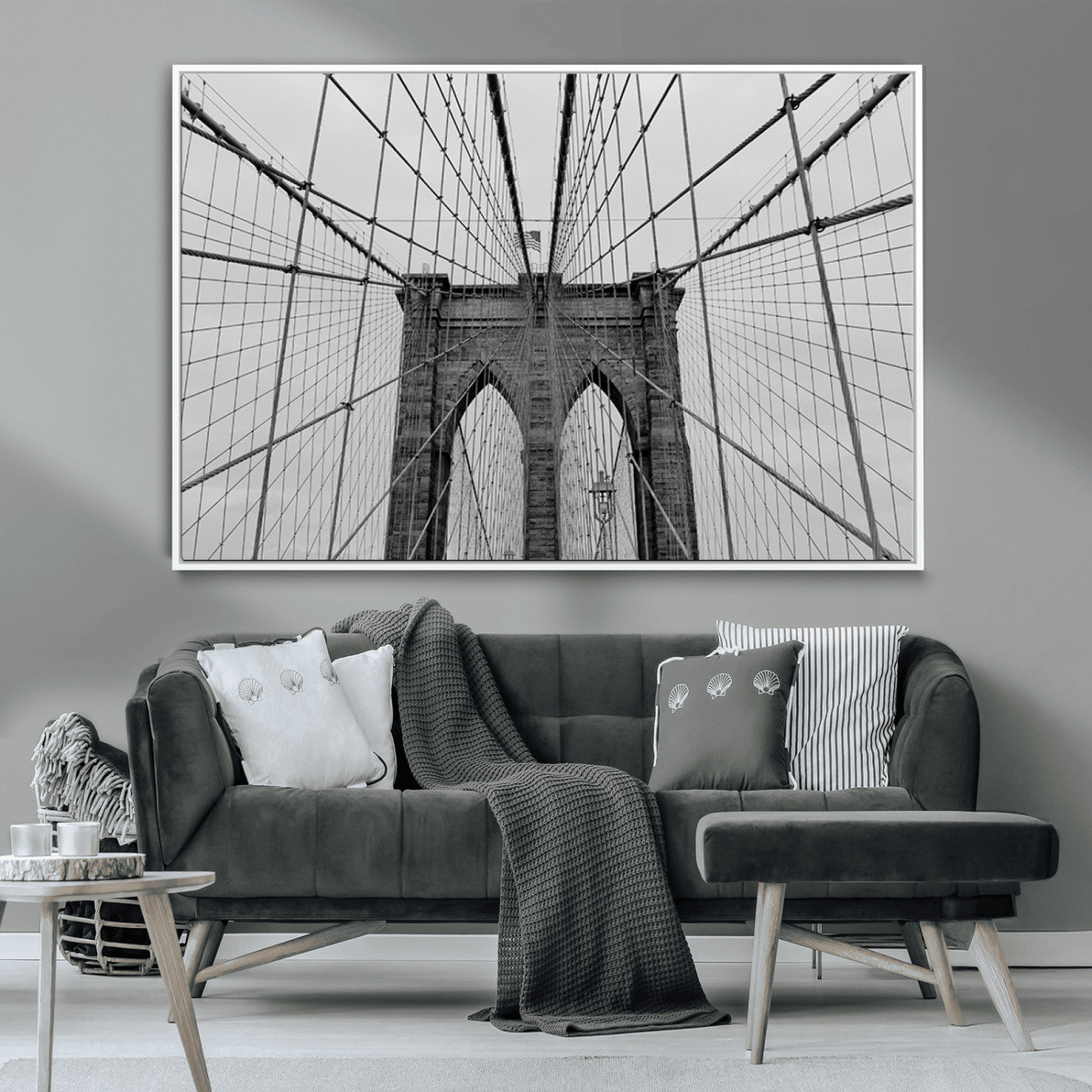 -Large Brooklyn Bridge Wall Art Canvas Print