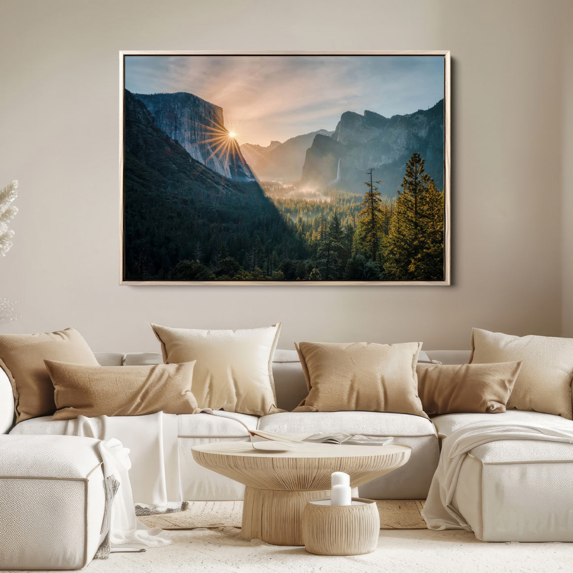 51605481-MGV-FC-36X24-Yosemite Valley Wall Art Canvas Print – Framed Mountain Landscape National Park Scenic Nature Artwork for Home Office