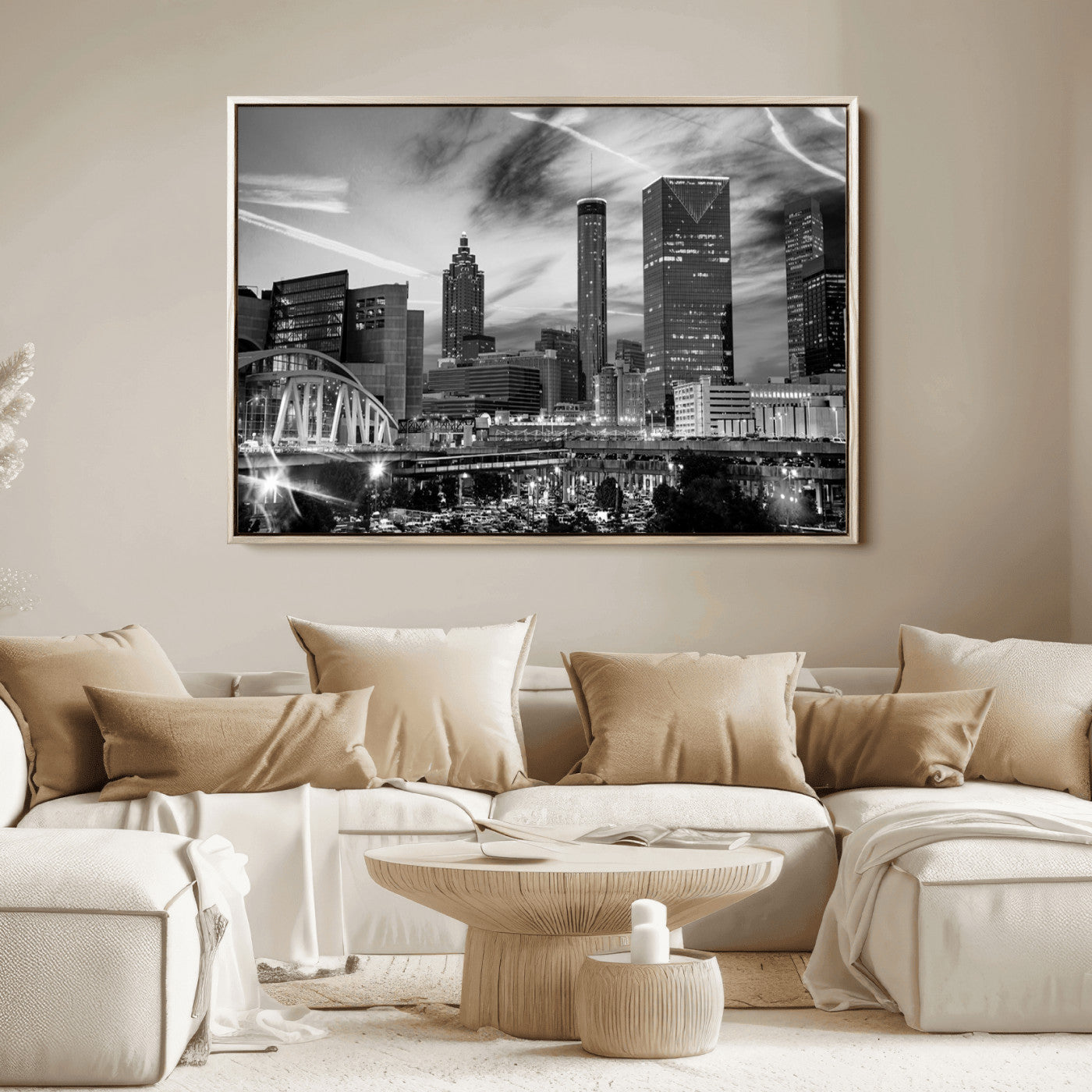 34800-MGV-FC-36X24_Natural-Black and White Atlanta Wall Art Canvas Print