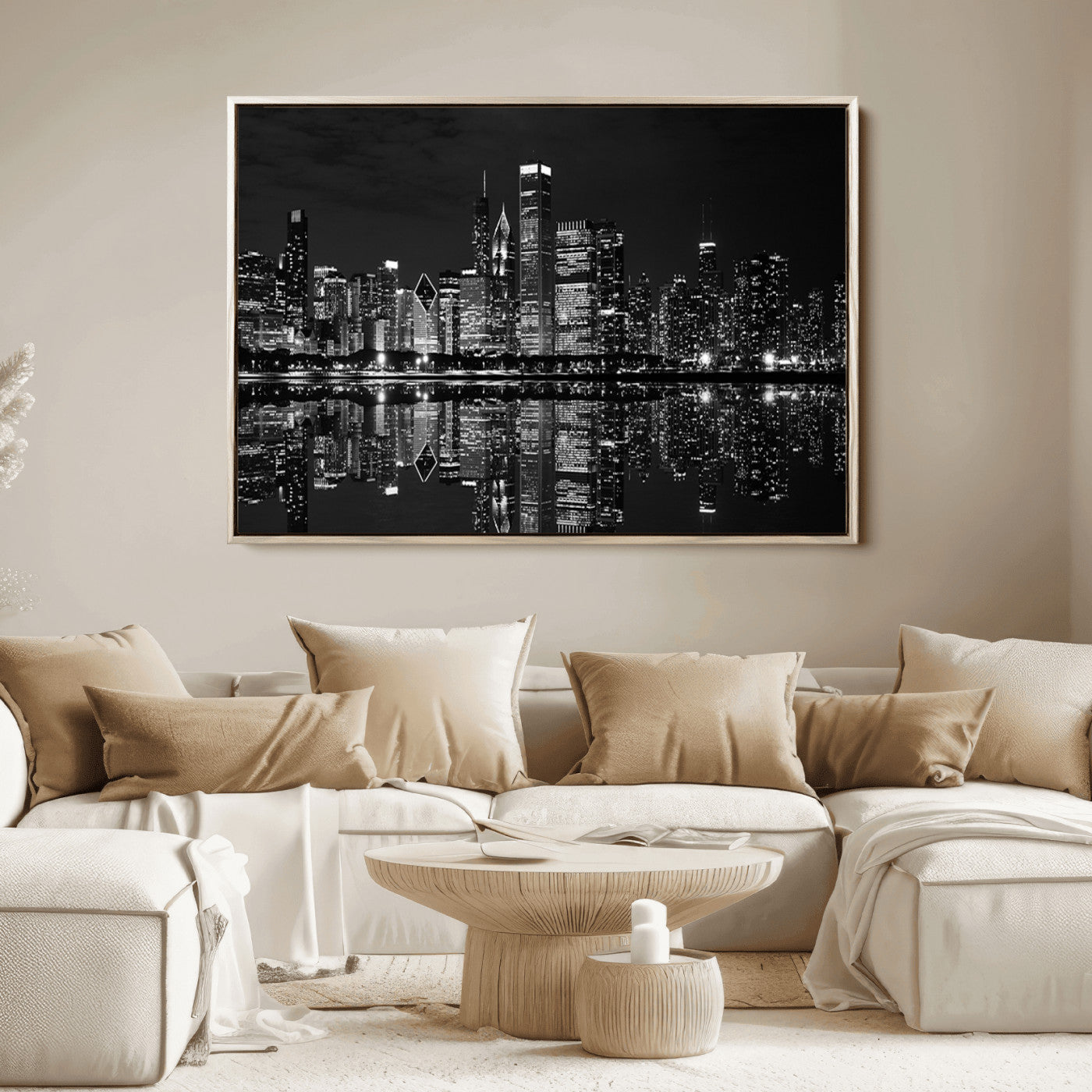 15050-MGV-FC-36X24_Natural-Chicago Wall Art Canvas Print