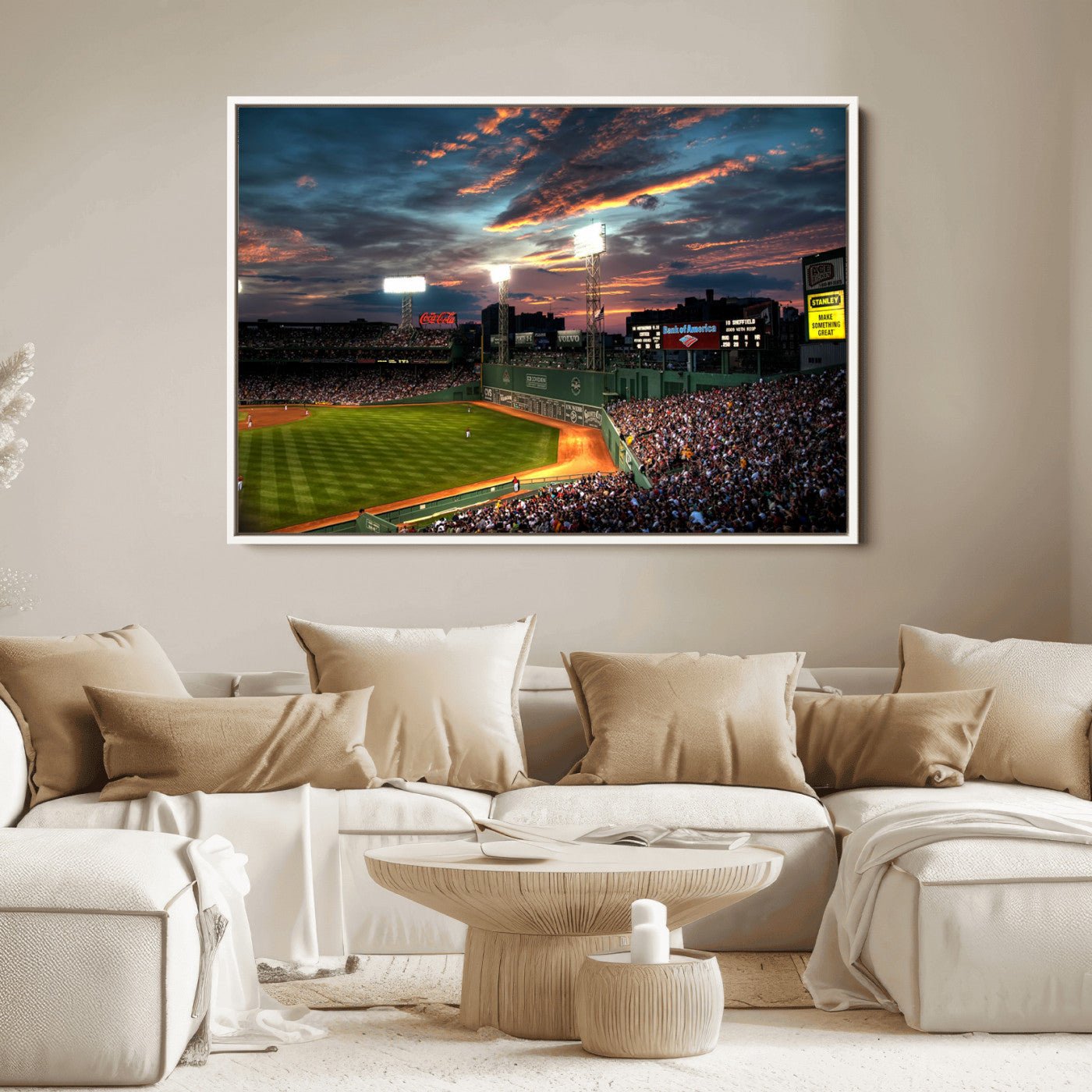 66781-MGV-FC-36X24_White-Fenway Park Wall Art Canvas Print | Large Baseball Stadium Canvas Print for Boston Red Sox Fans |