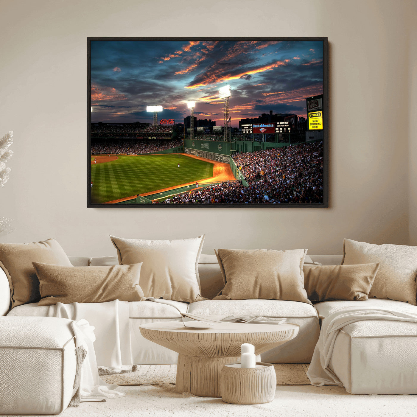 66781-MGV-FC-36X24_Black-Fenway Park Wall Art Canvas Print | Large Baseball Stadium Canvas Print for Boston Red Sox Fans |