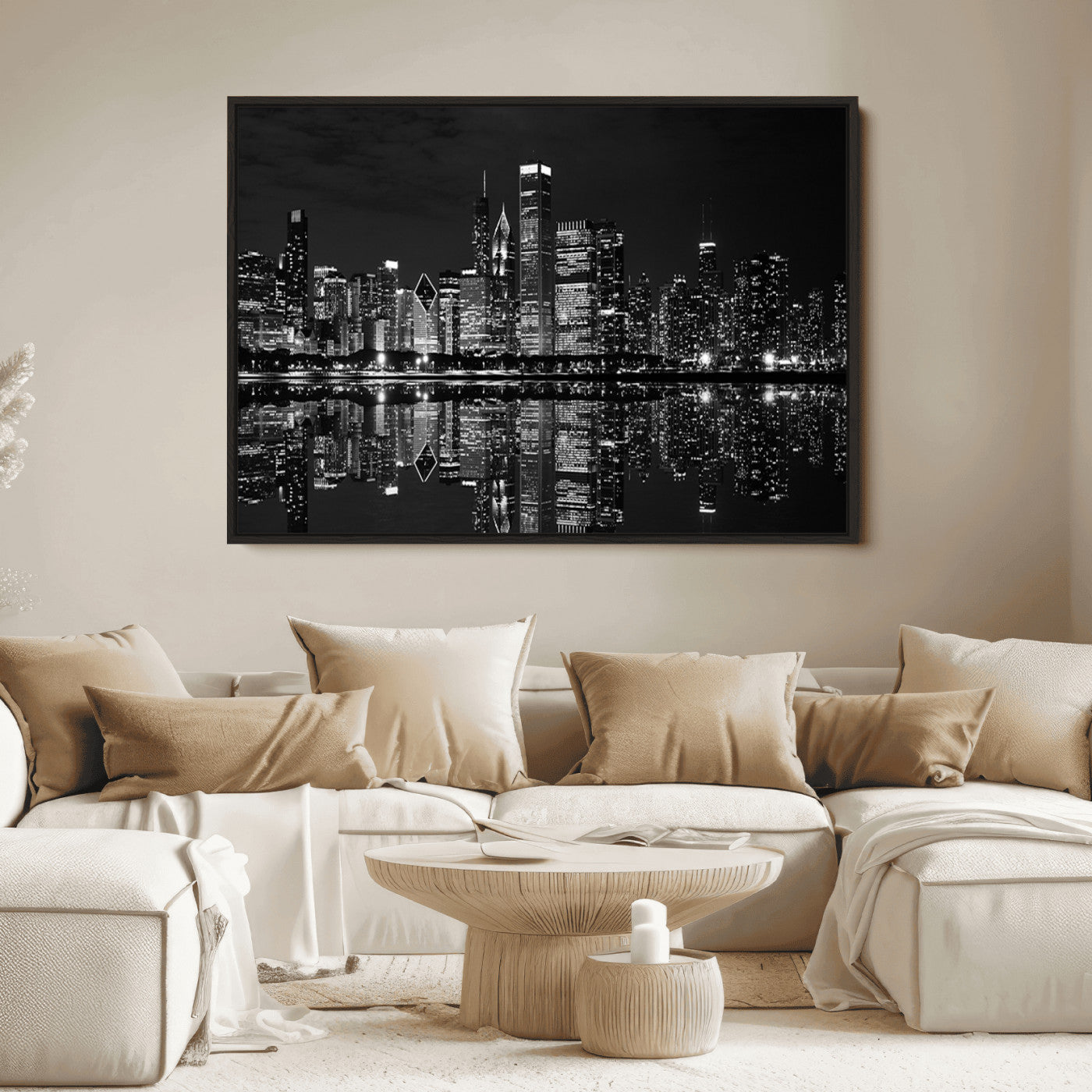 15050-MGV-FC-36X24_Black-Chicago Wall Art Canvas Print