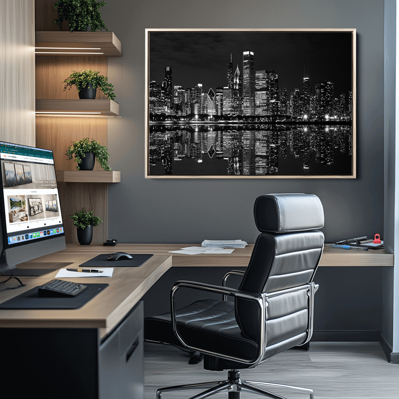 -Chicago Wall Art Canvas Print