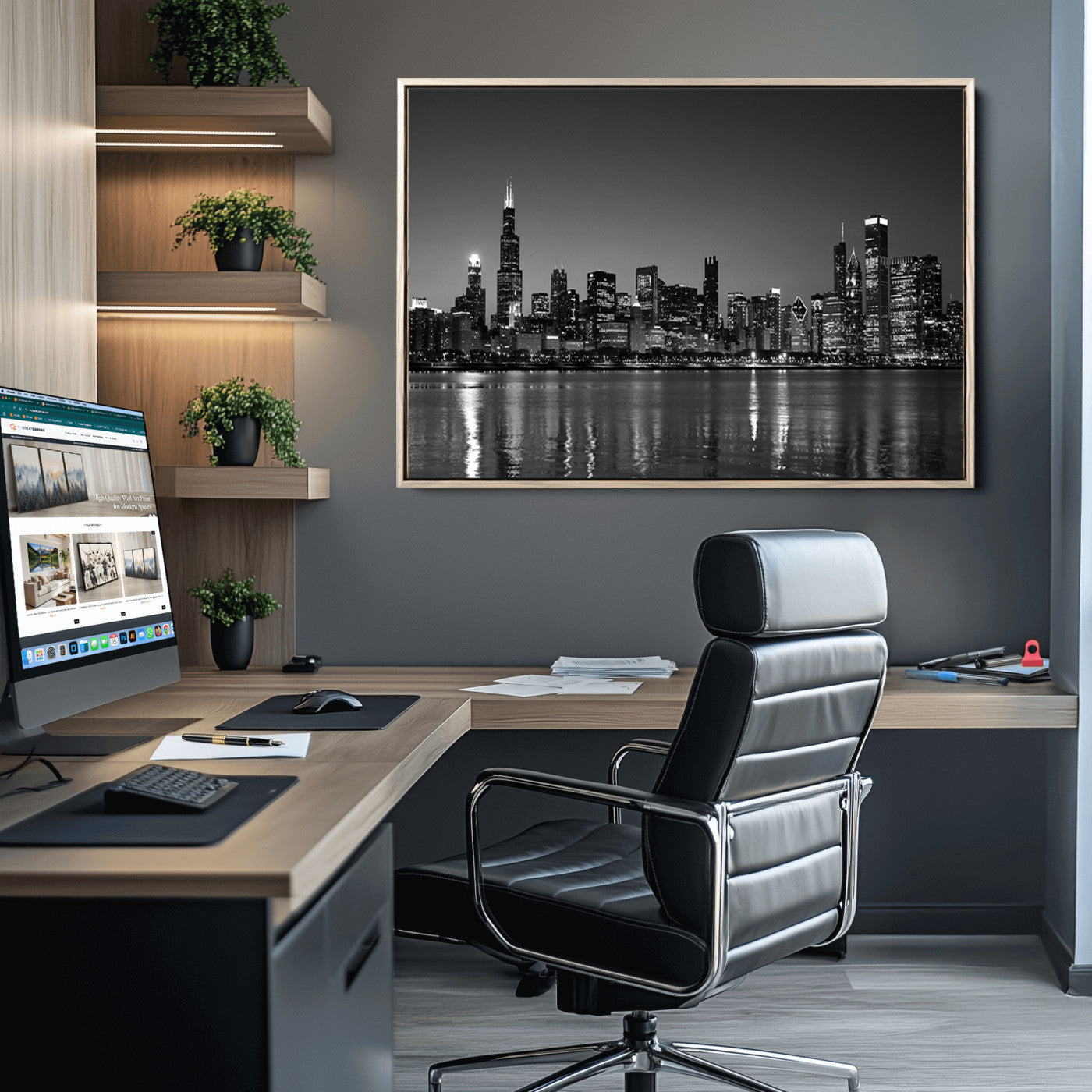 -Chicago Wall Art Canvas Print