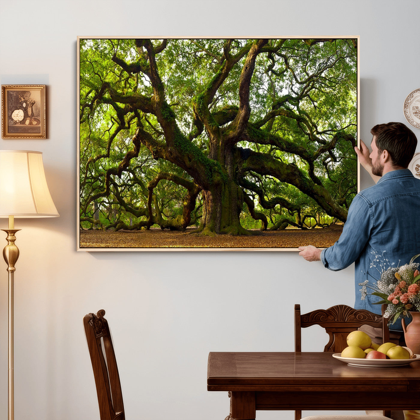29407-MGV-CV-36X24 - Angel Oak Tree Wall Art Canvas Print | Large Forest Tree Nature Photography Print on Canvas