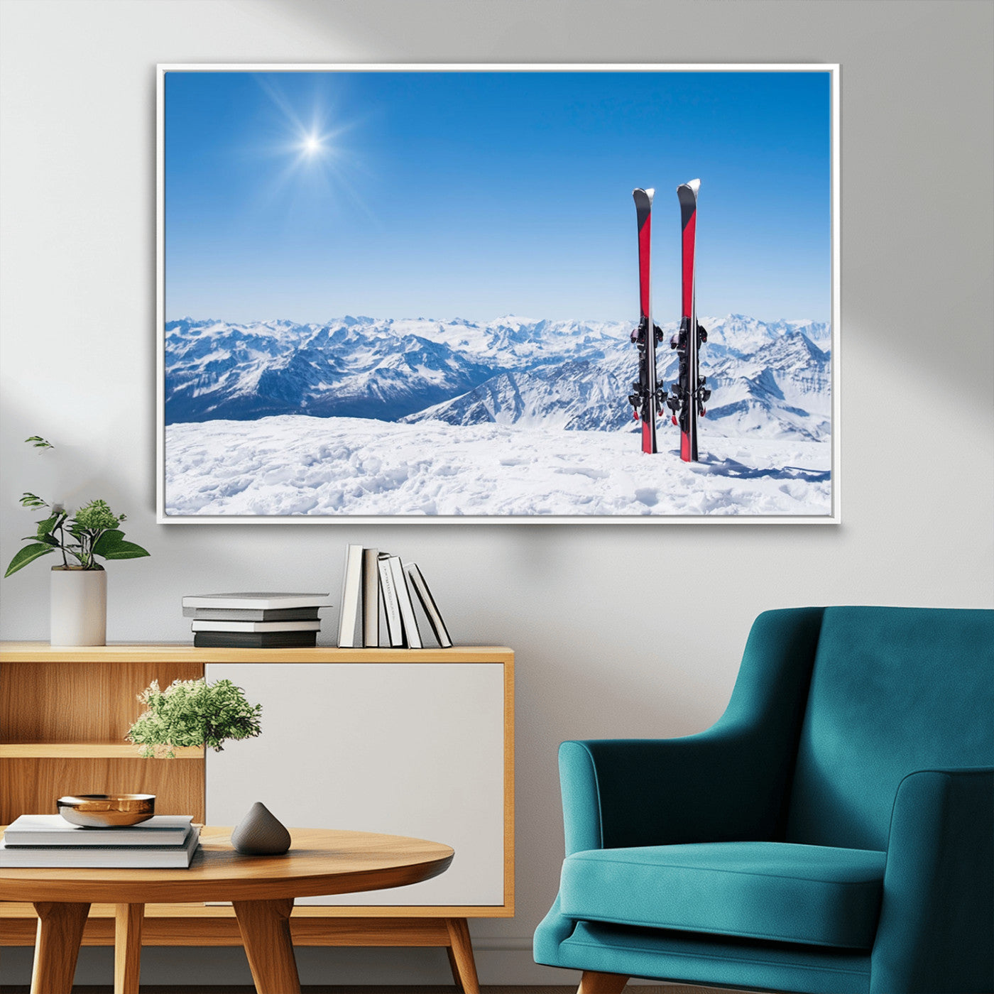 47452-MGV-FC-36X24_White-Ski Season Snow Wall Art Canvas Print