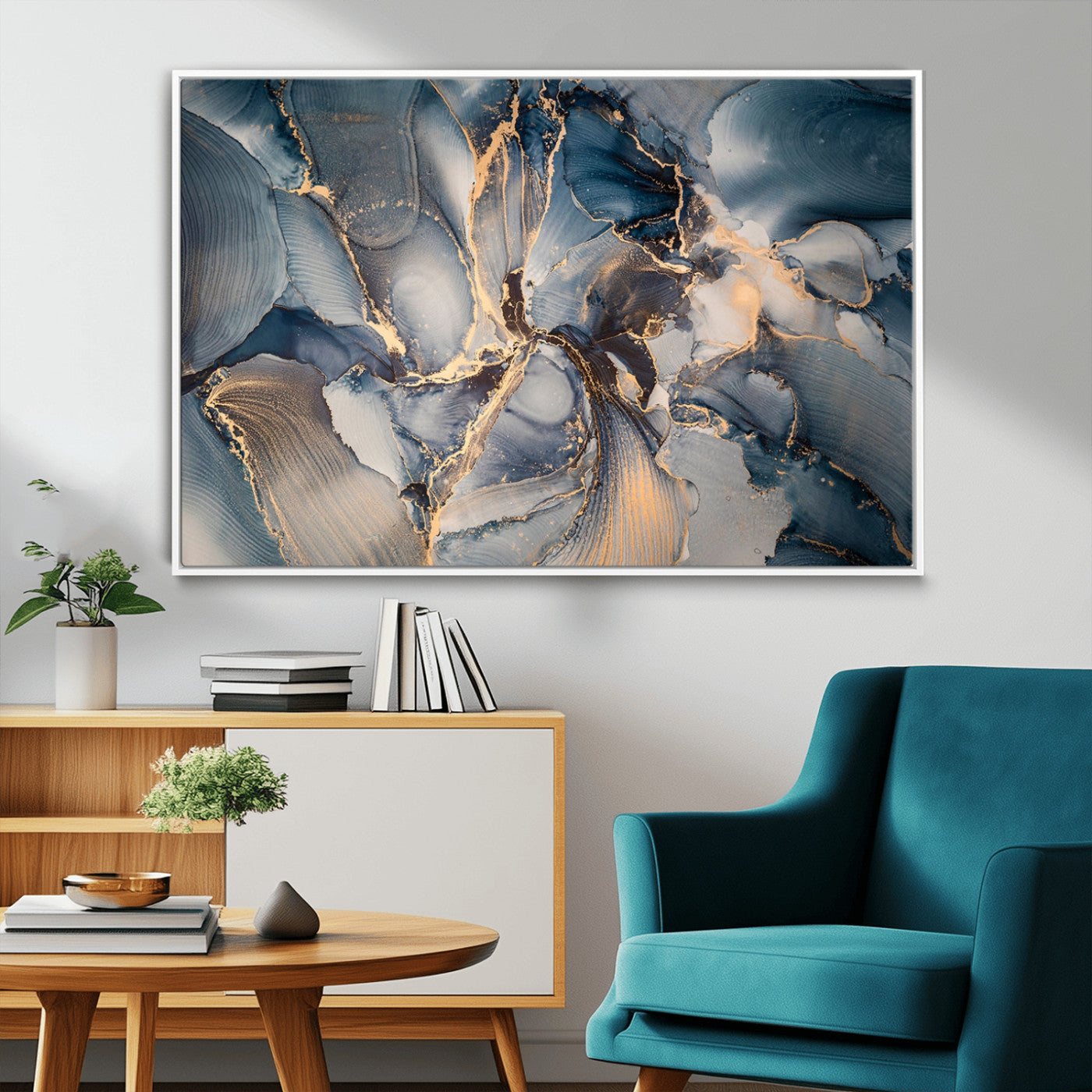 69995-MGV-FC-36X24_White-Abstract Wall Art Canvas Print for Modern Home Decor