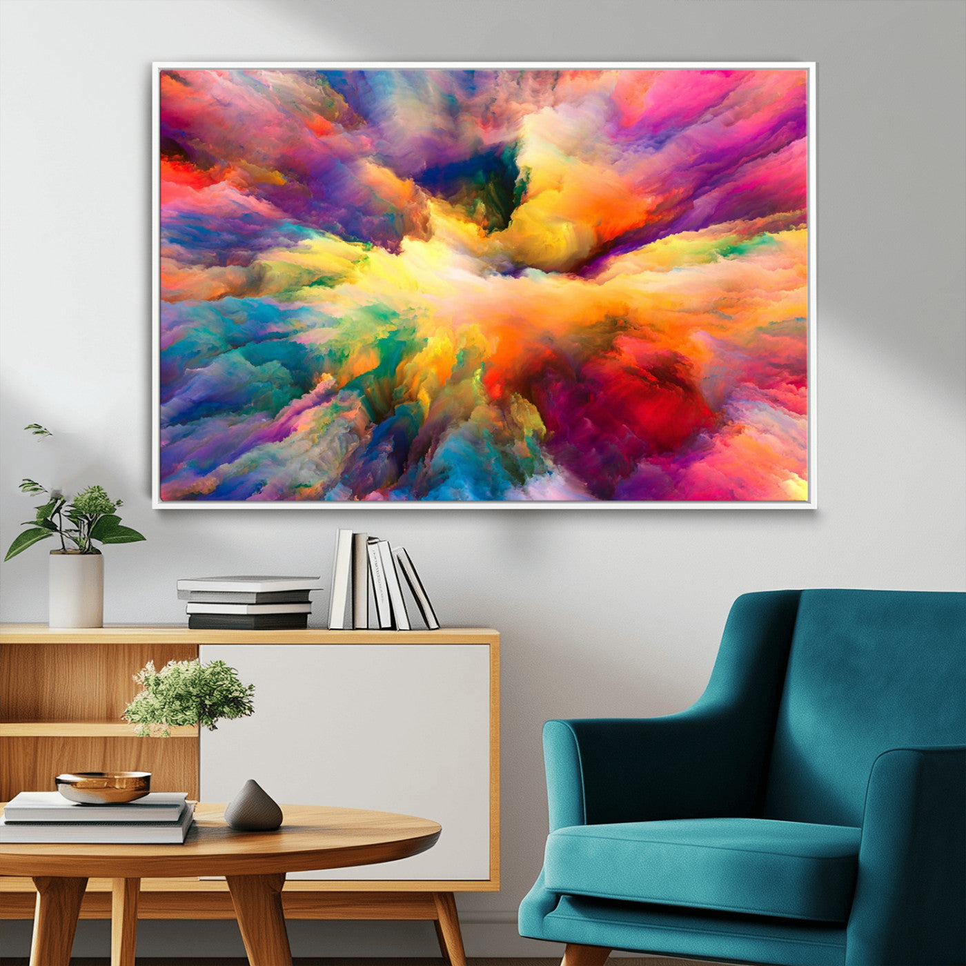 61038-MGV-FC-36X24_White-Blazing Vibrant Colors Cloud Wall Art Canvas Print