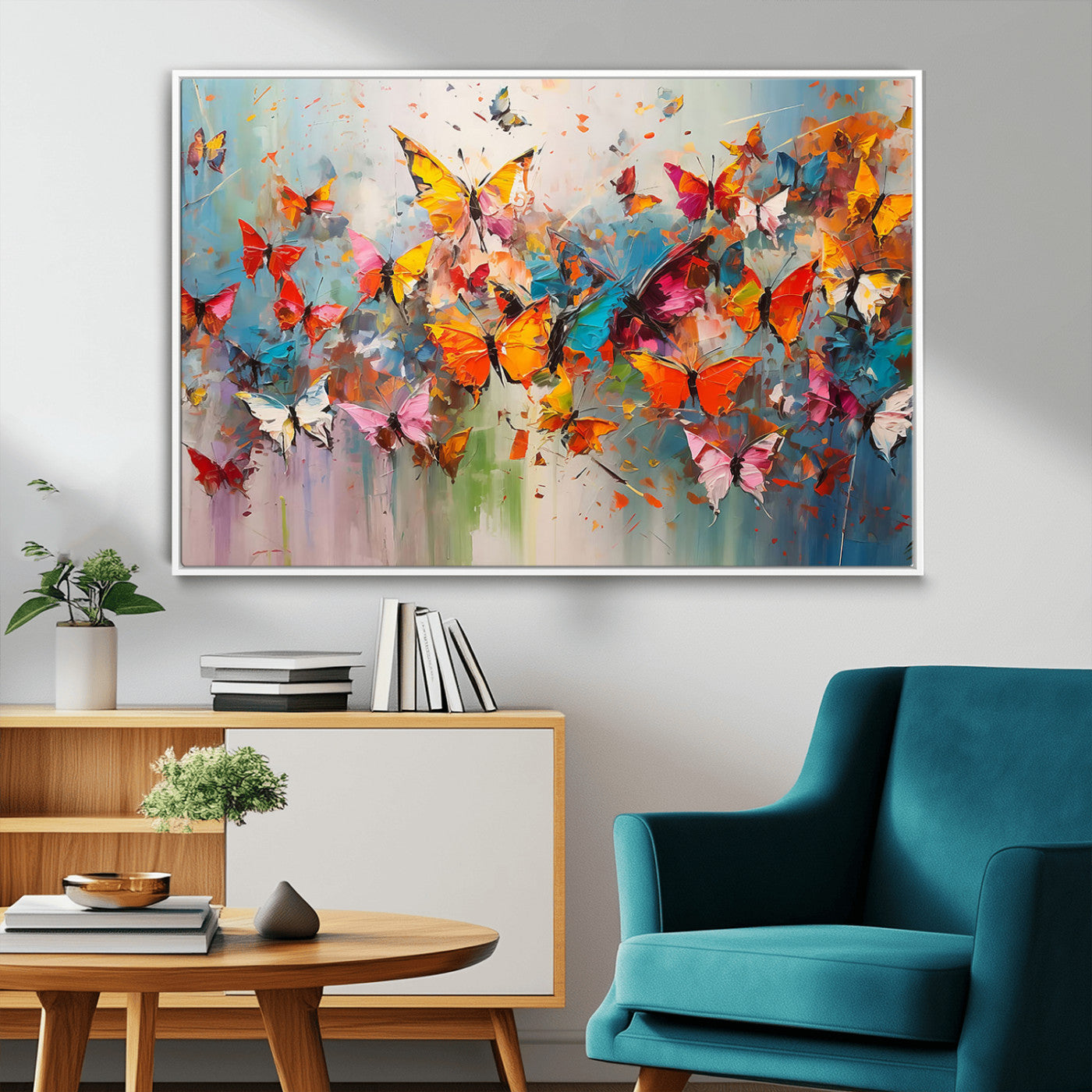 11835-MGV-FC-36X24_White-Abstract Butterfly Wall Art Canvas Print