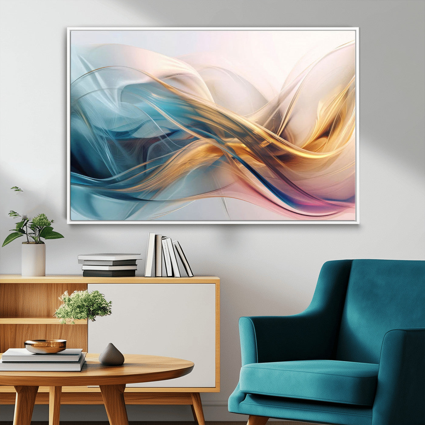 17461-MGV-FC-36X24_White-Abstract Flowing Colors Wall Art Canvas Print