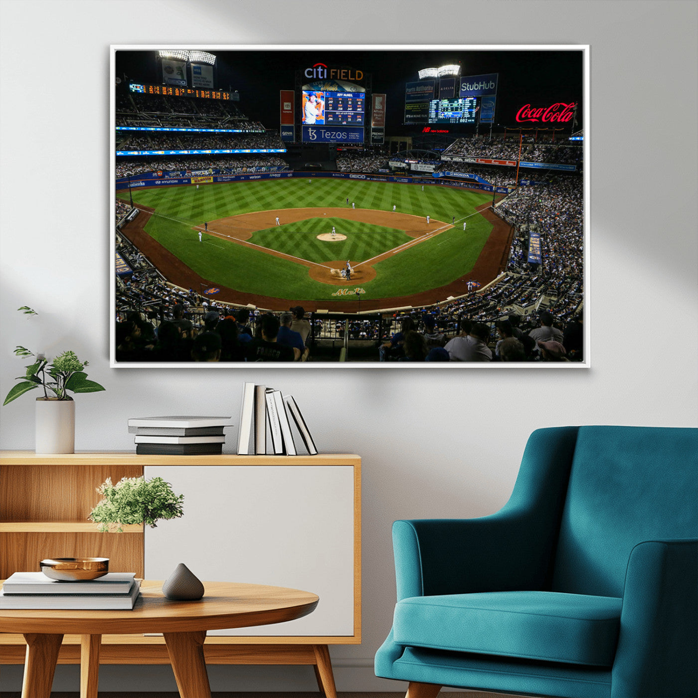 25148-MGV-CV-36X24-Los Angeles Dodgers Baseball Team Print - California Dodger Stadium Wall Art Canvas Print