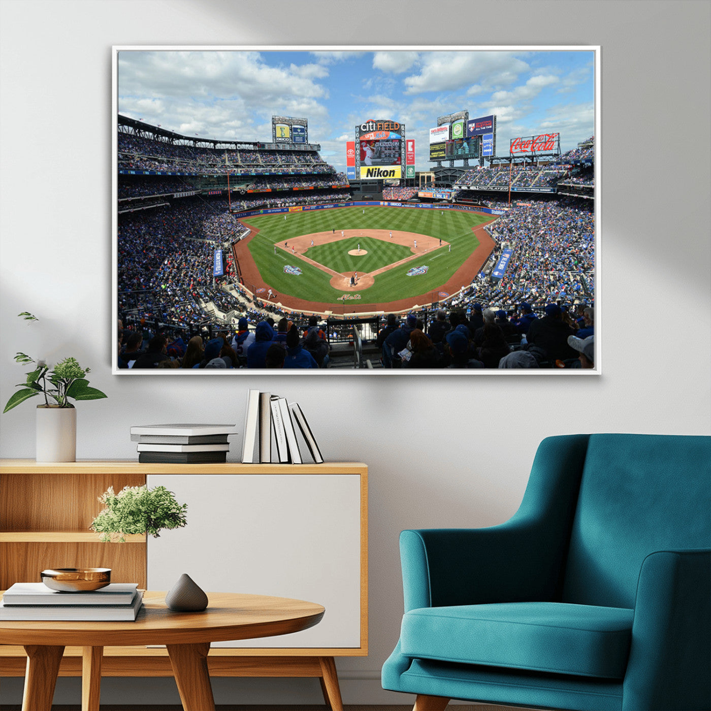 22910-MGV-FC-36X24_White-New York Mets Baseball Team Print - Citi Field Stadium Wall Art Canvas Print