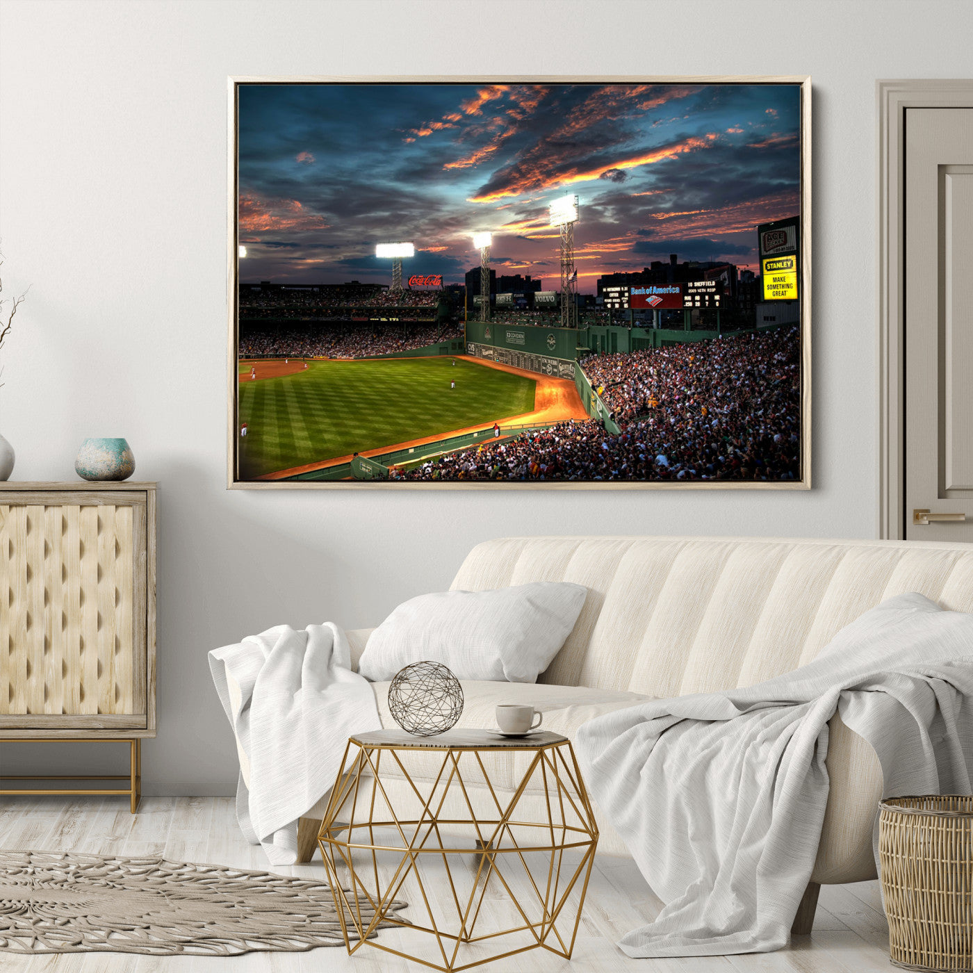 -Fenway Park Wall Art Canvas Print | Large Baseball Stadium Canvas Print for Boston Red Sox Fans |
