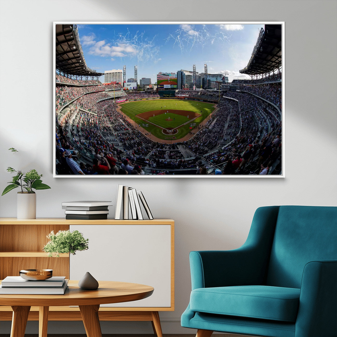78608-MGV-FC-36X24_White-Truist Park Stadium Canvas Wall Art - Atlanta Braves Game Day Exclusive Decor