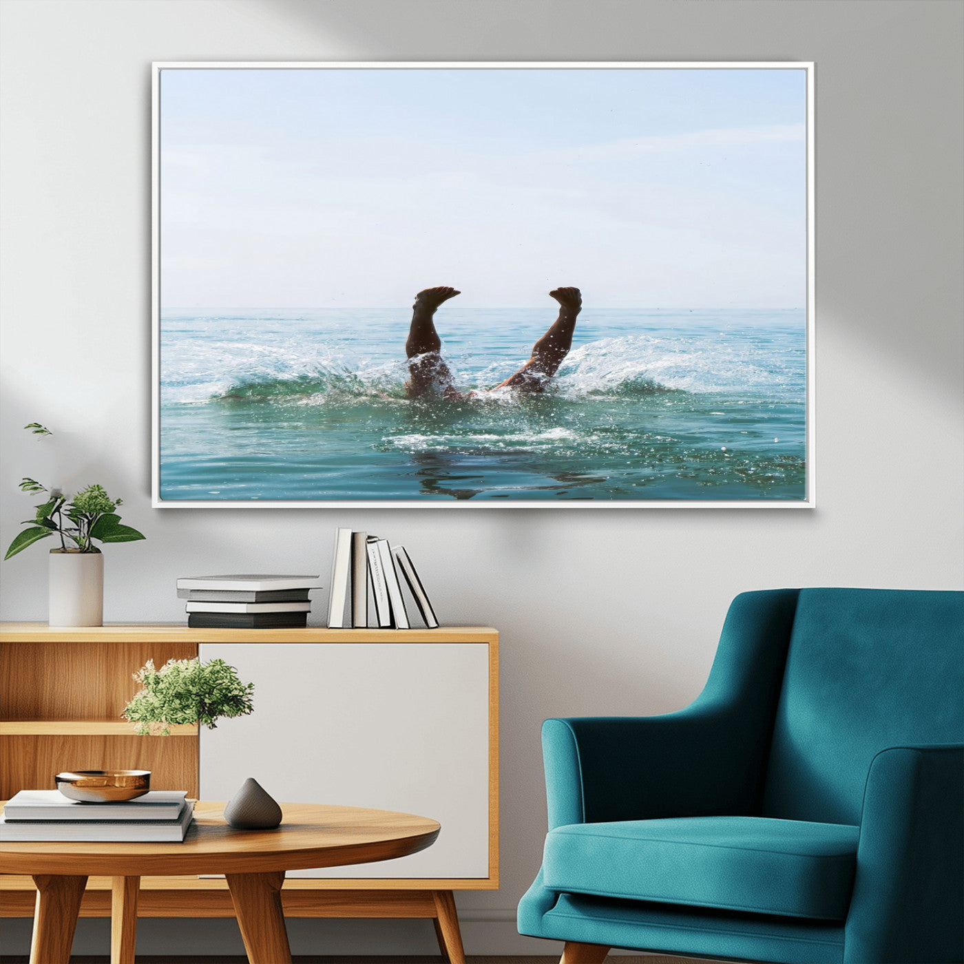 MGV-FC-36X24 - Summer Splash Ocean Photography Print, Vibrant Coastal Wall Art, Beach Vibes Decor, Fun Vacation