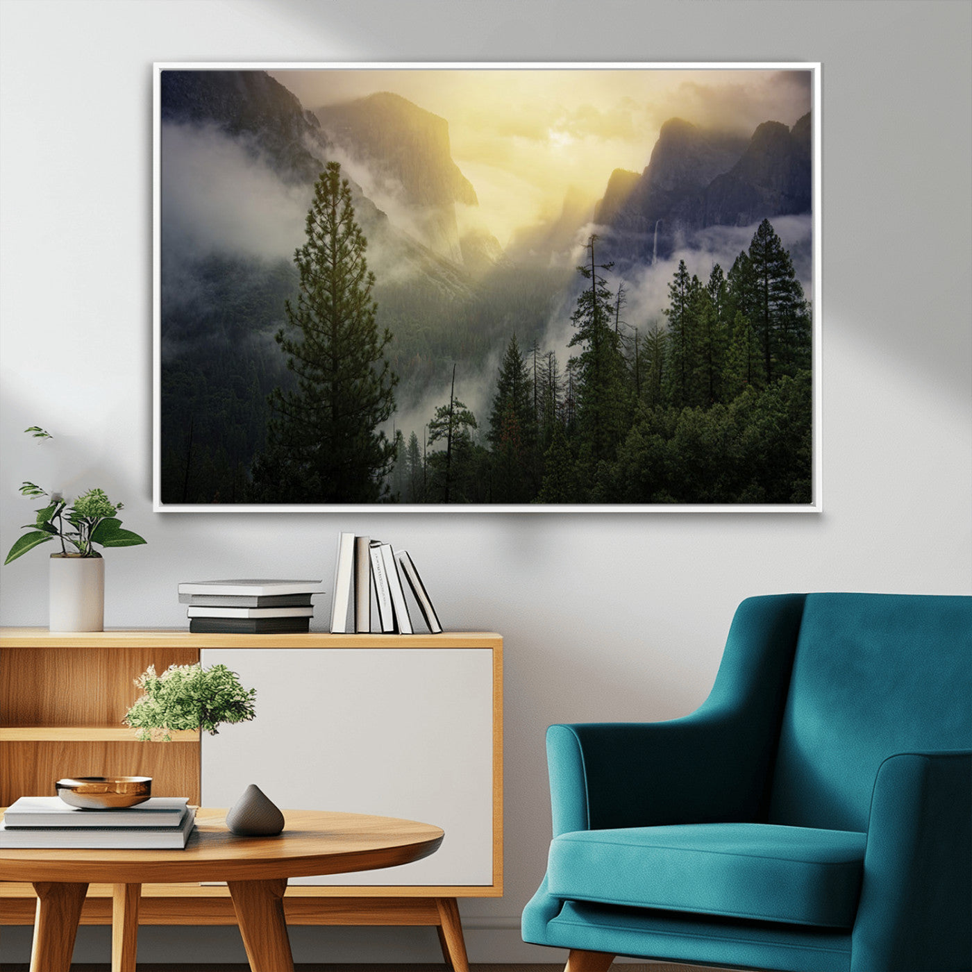-Misty Forest Sunrise Mountain Valley Pine Trees Foggy Landscape Nature Scenic Outdoors Calm Tranquil