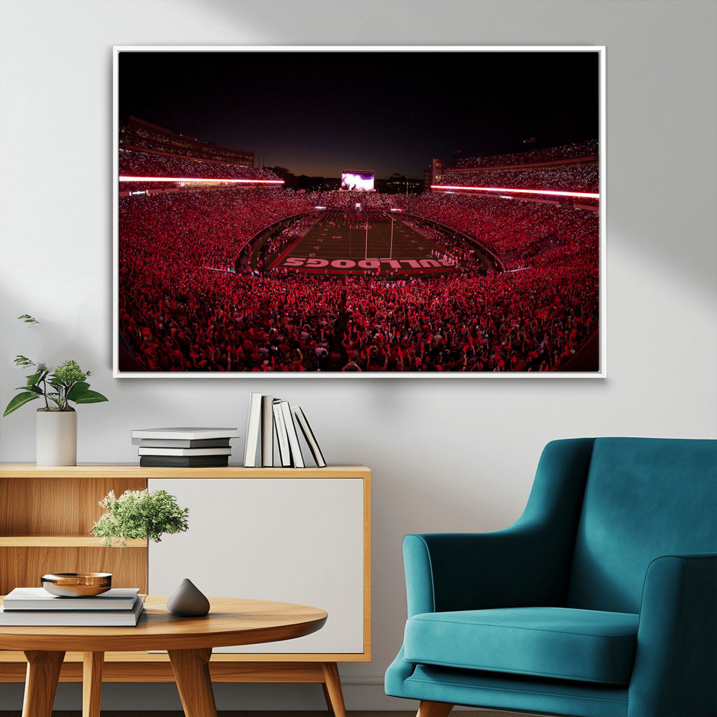 38331045-MGV-FC-36X24_White-Dooley Stadium Wall Art, Sports Arena Canvas Print, Dooley Field Sanford Stadium Artwork for Home, Office