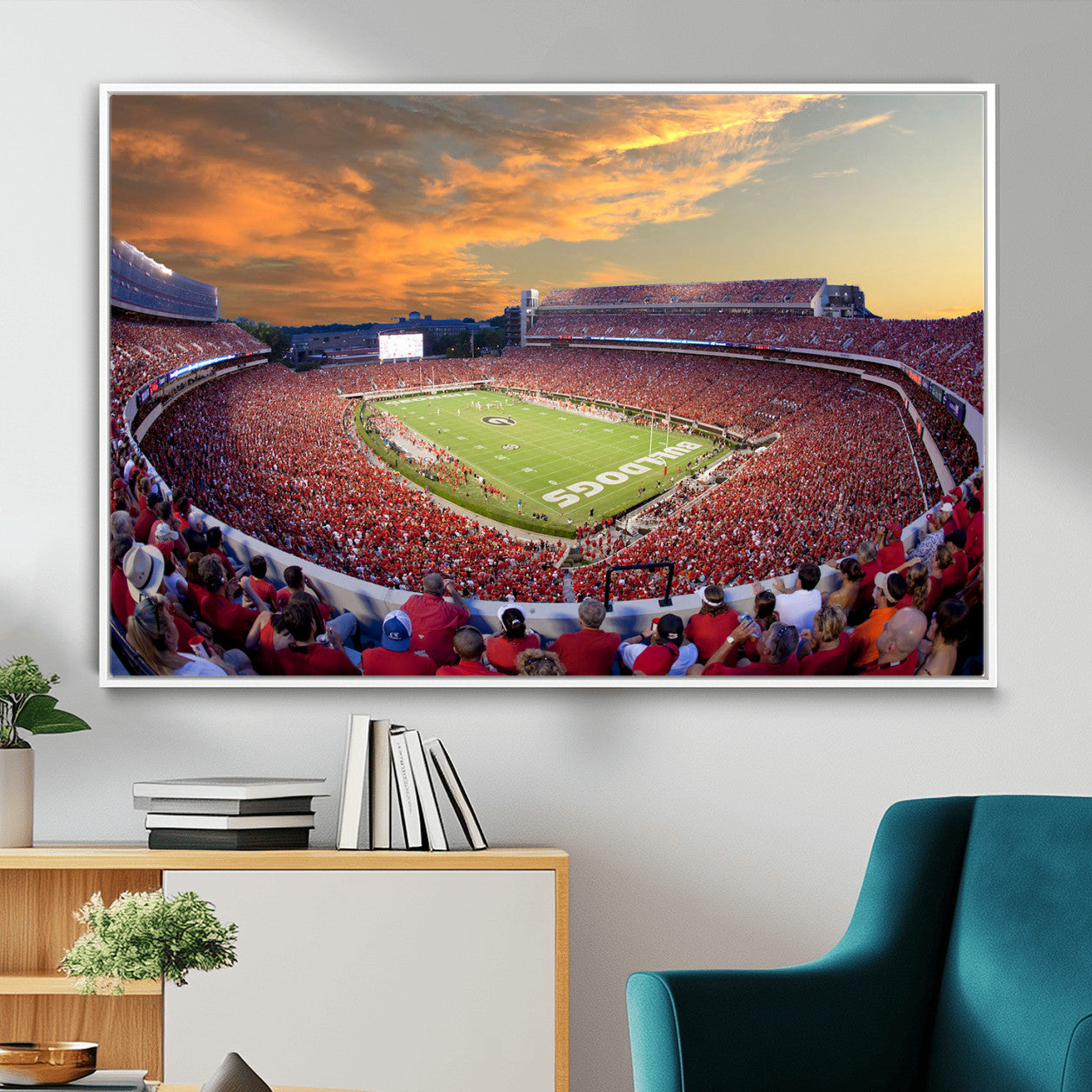 73680988-MGV-FC-36X24 - Dooley Stadium Wall Art, Sports Arena Canvas Print, Dooley Field Sanford Stadium Artwork for Home, Office