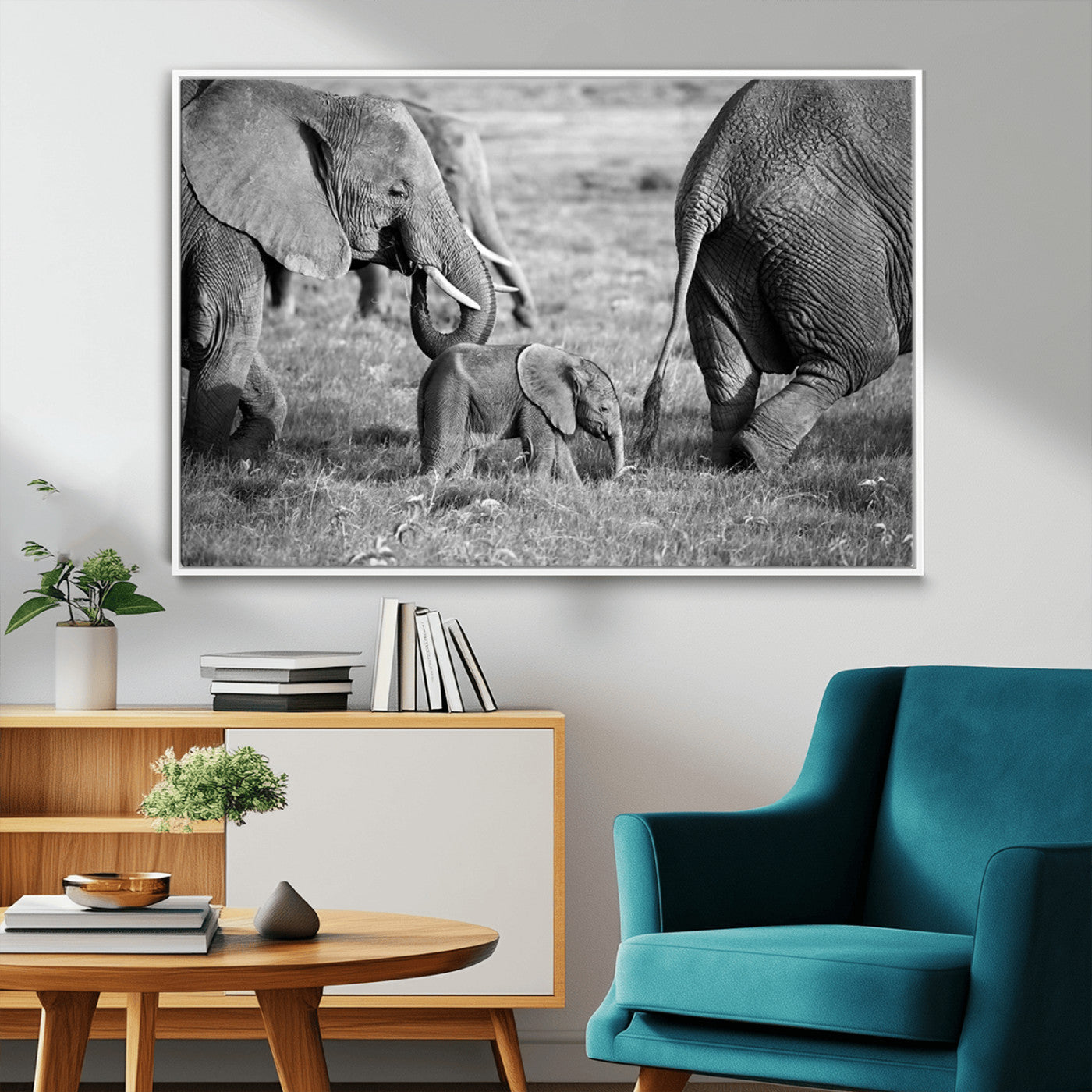 -Wild Elephant Wall Art Canvas Print