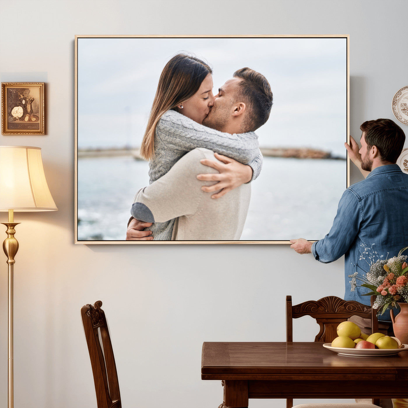 28984291-MGV-CV-36X24 - Custom Photo with Framed Canvas Wall Art Canvas Print Personalized Picture Print Framed Wall Art Digitally Printed Photo