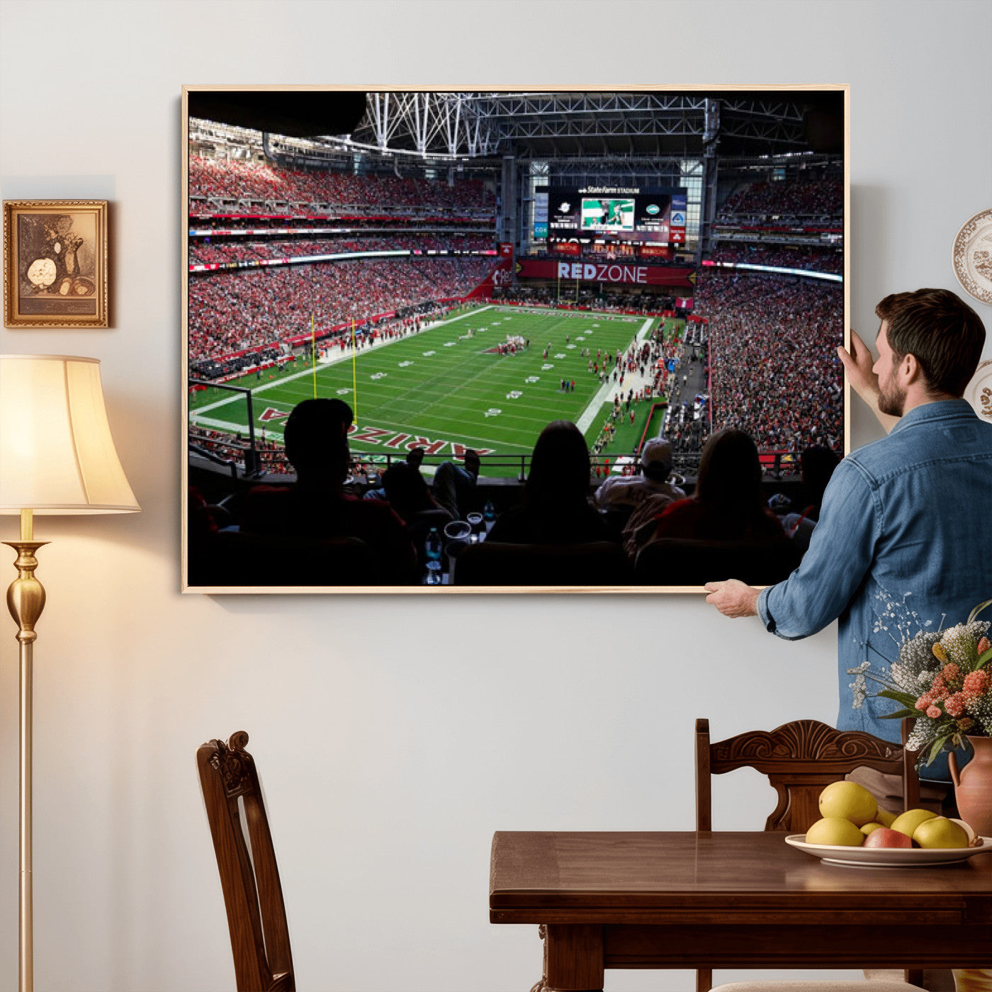 84196298-MGV-CV-36X24 - State Farm Stadium Canvas Wall Art, Arizona Cardinals Football Stadium Print, Glendale NFL Arena Photography Artwork