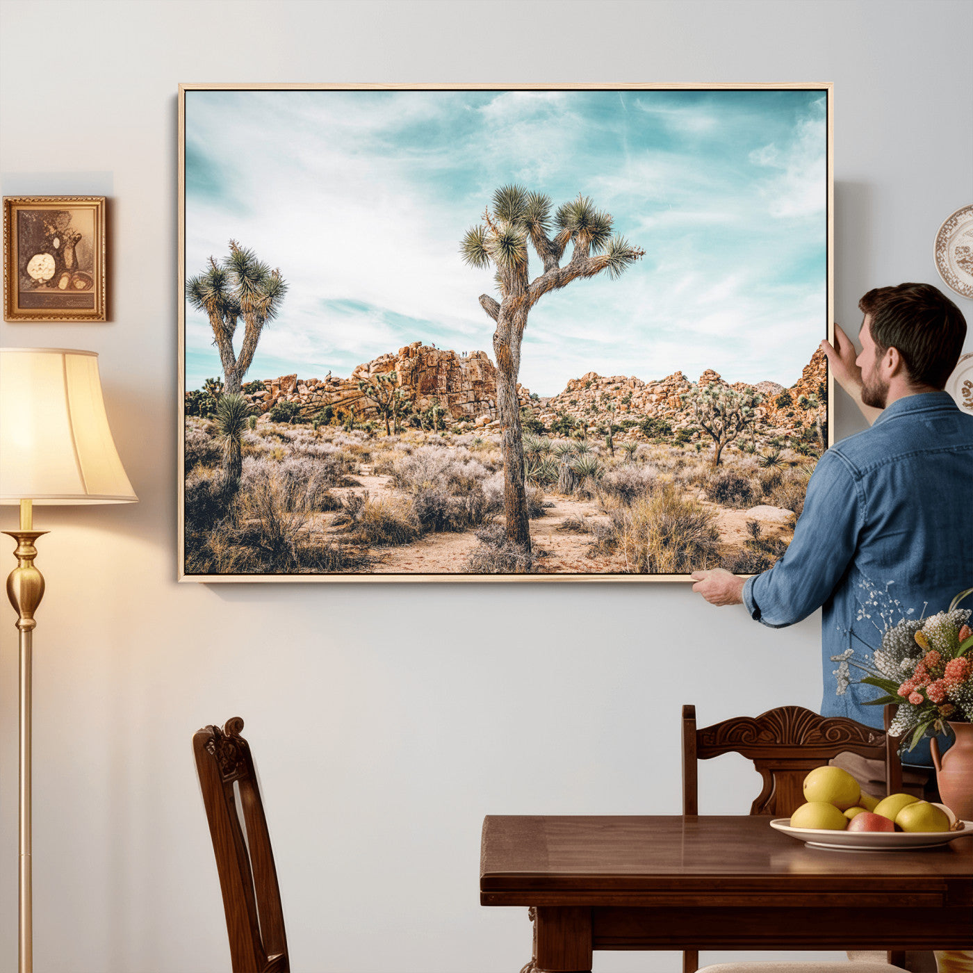 41451127-MGV-CV-36X24 - Joshua Tree National Park Canvas Wall Art Print, Desert Landscape Photography, Southwest Nature Decor - Ready to Hang