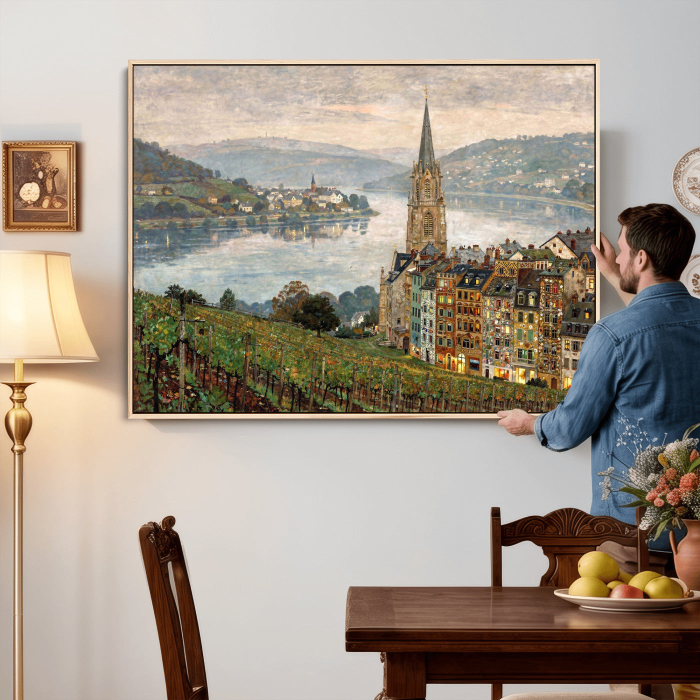62626662-MGV-CV-36X24 - Mosel City Mosel River by Nicolai Astudin Wall Art Canvas Print