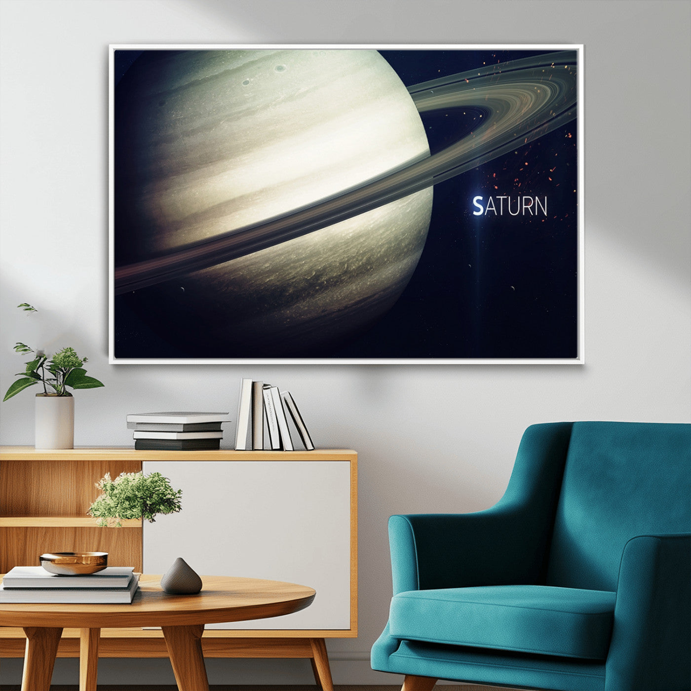 53060-MGV-FC-36X24_White-Framed Saturn Wall Art Canvas Print