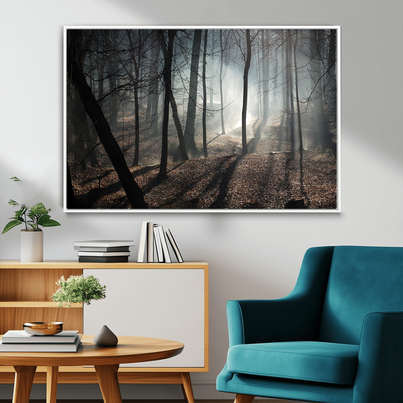-Dark Family and Tree Wall Art Canvas Print