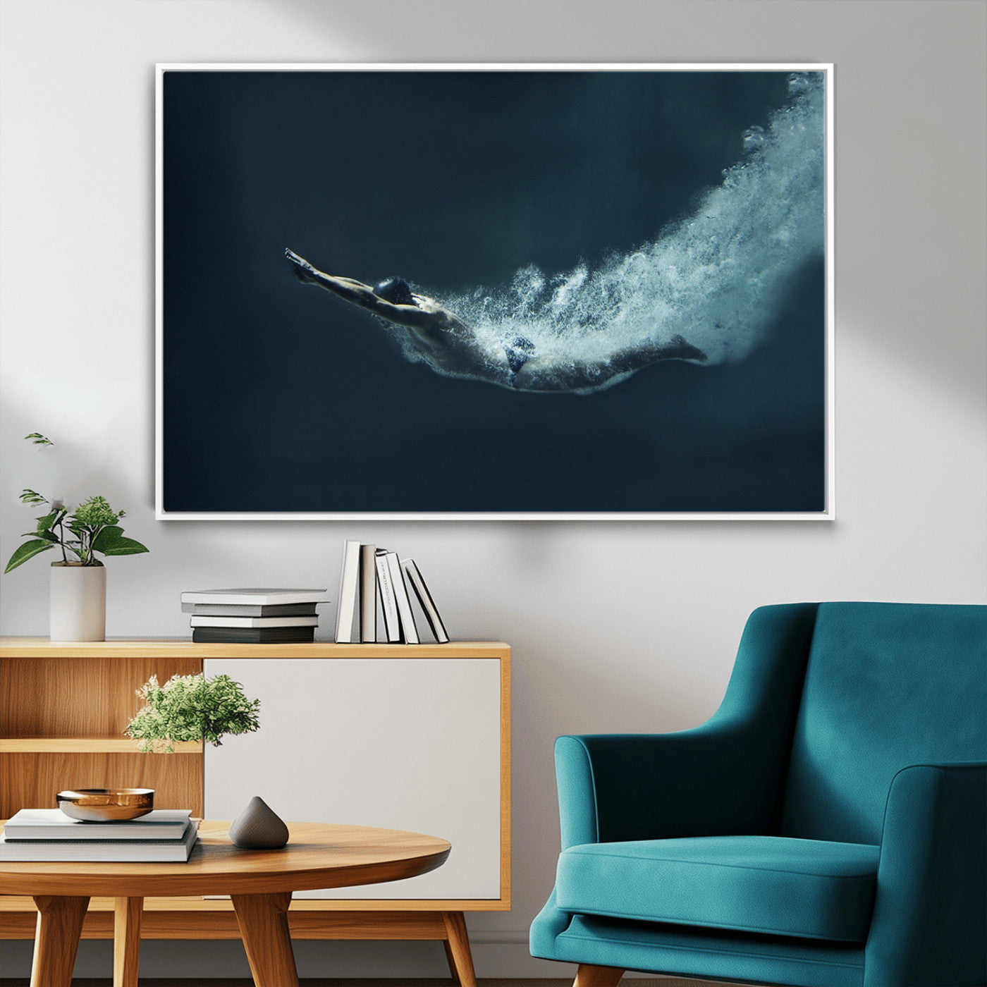 48463-MGV-CV-36X24-Swimmer Wall Art Canvas Print