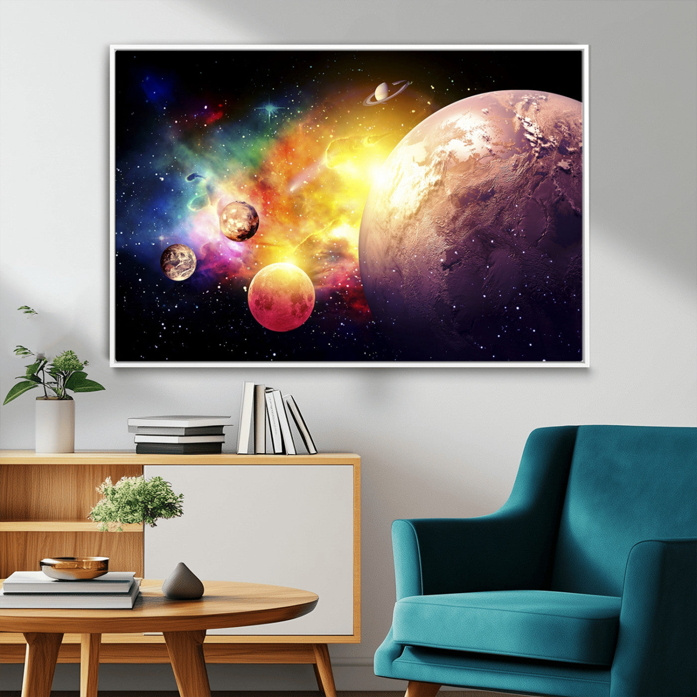 51843-MGV-FC-36X24_White-Space and Galaxy Canvas Print