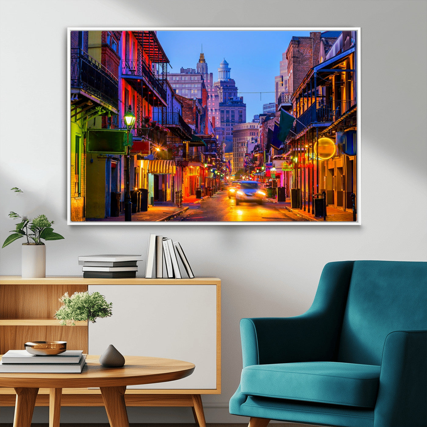 32167-MGV-FC-36X24_White-New Orleans Louisiana Canvas Print
