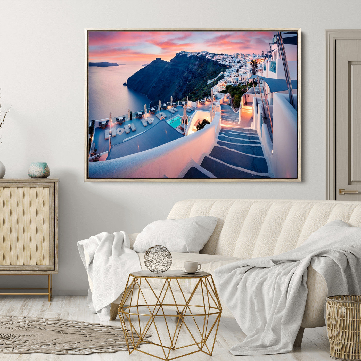 -Greece Santorini Wall Art Landscape Canvas Print