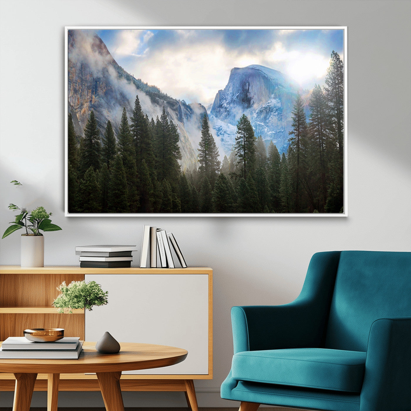 -Half Dome Yosemite Calinia Wall Art Canvas Print El Capitan