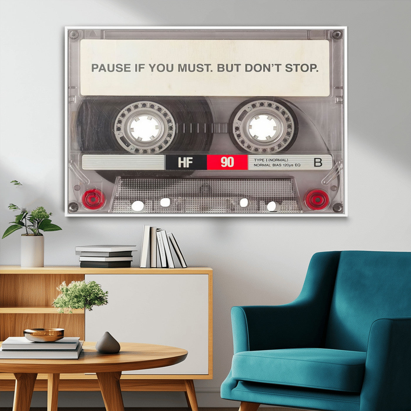 75360-MGV-FC-36X24_White-Music Cassette Iconic Wall Art Canvas Print