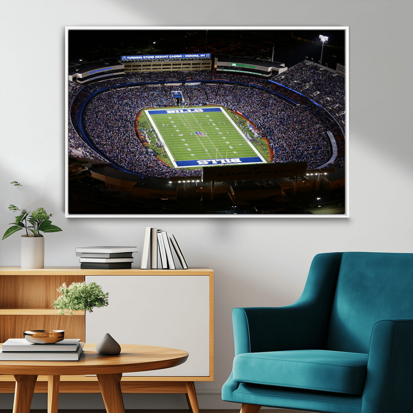 19030-MGV-CV-36X24-Buffalo Bills NFL Football Team Print - Highmark Stadium Wall Art Canvas Print