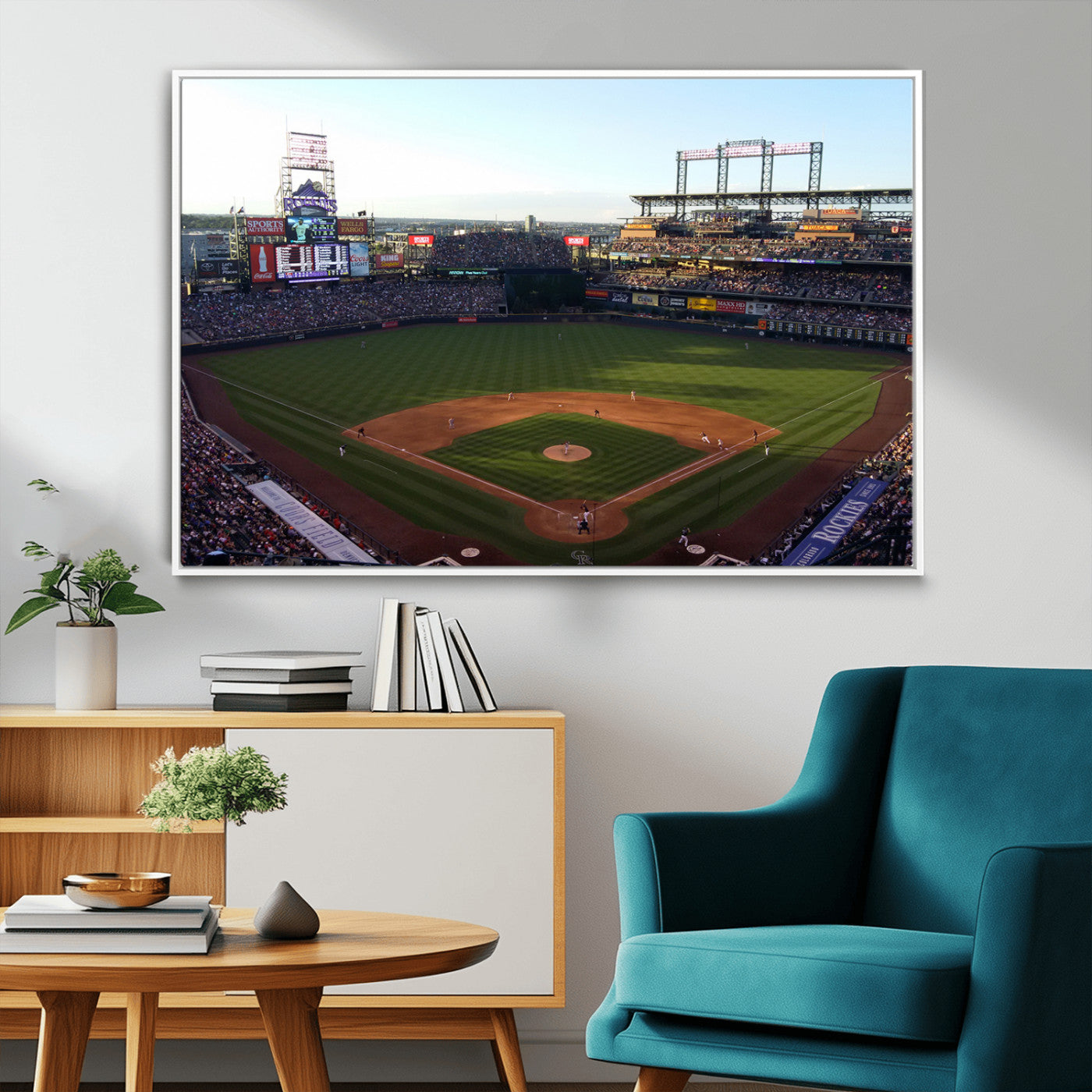 21638-MGV-FC-36X24_White-Colorado Rockies Coors Field Wall Art Canvas Print - MLB Baseball Stadium