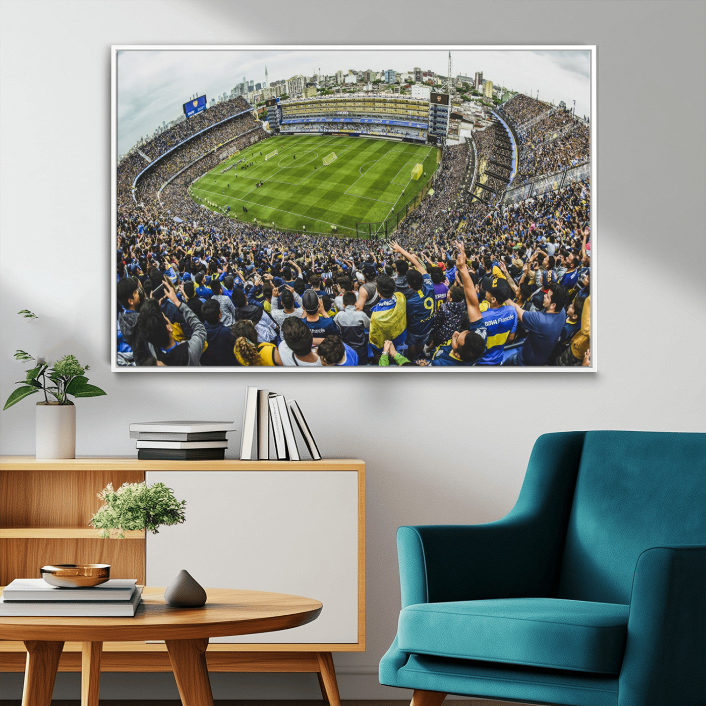 63839-MGV-CV-36X24-Boca Juniors Soccer Team Print Wall Art - Buenos Aires Bombonera Stadium Canvas Print