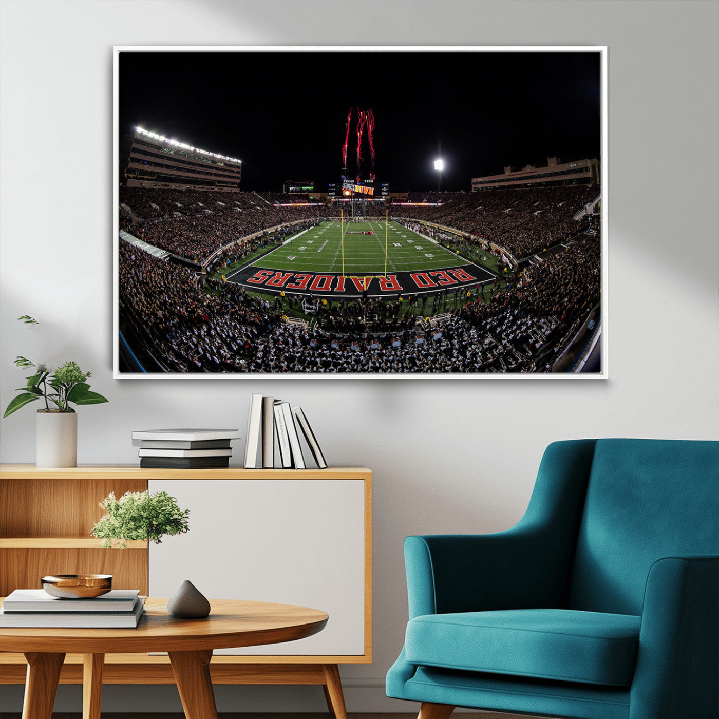 83122-MGV-CV-36X24-Framed Texas Tech Red Raiders Stadium Canvas, Texas Tech Red Raiders Football Team Print - Lubbock