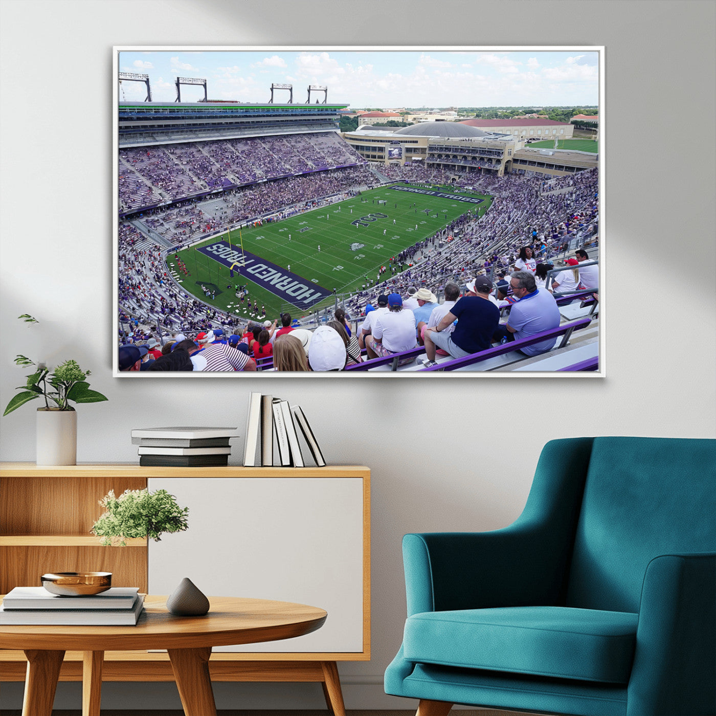 -The Texas Christian University TCU Horned Frogs Football Team Print - Fort Worth Amon G. Carter