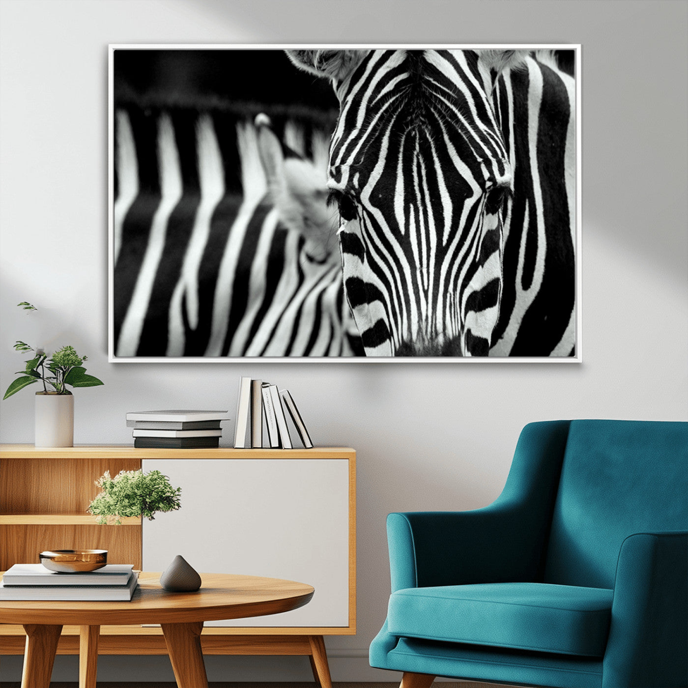 MGV-FC-36X24 - Large Wall Art Close Taken Zebra Canvas Print