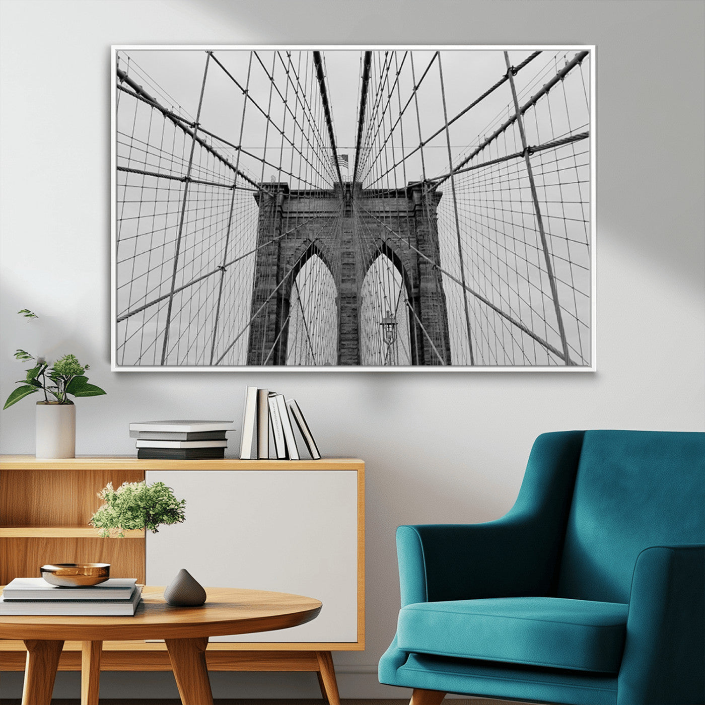 -Large Brooklyn Bridge Wall Art Canvas Print